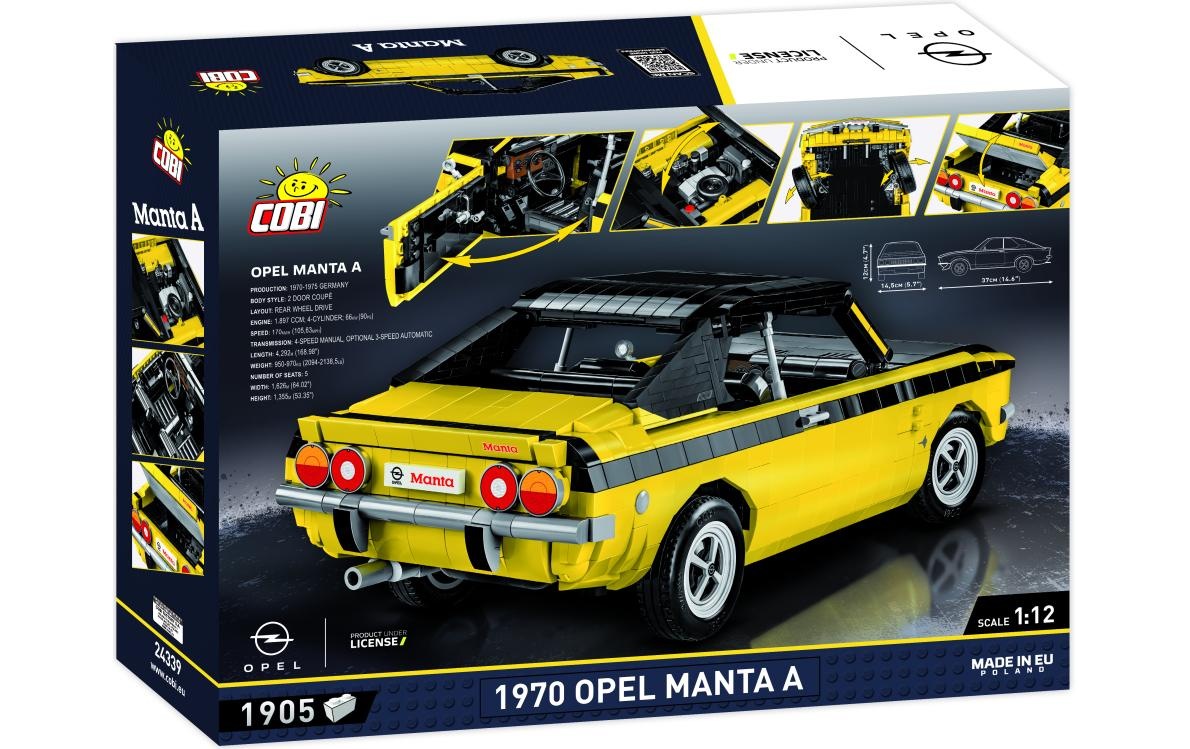 COBI Modellbausatz »0,05 Opel Manta A 1970/1905 pcs.«, (1905 St.)