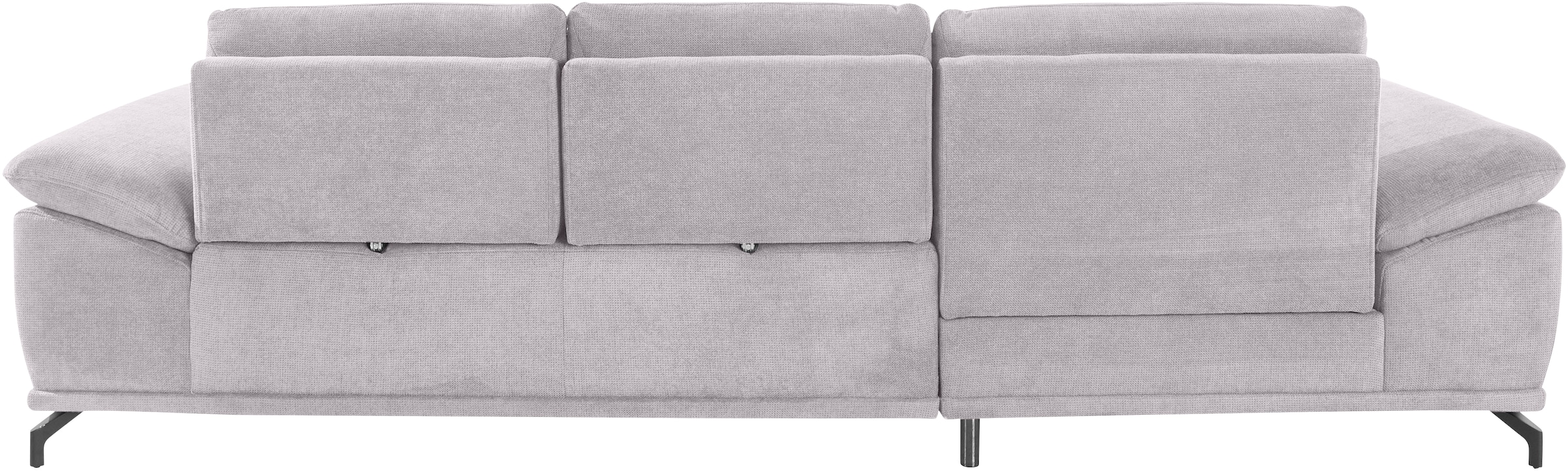 Places of Style Ecksofa Costello, mit Sitztiefenverstellung und Armlehnfunktion, incl. 3 Nierenkissen
