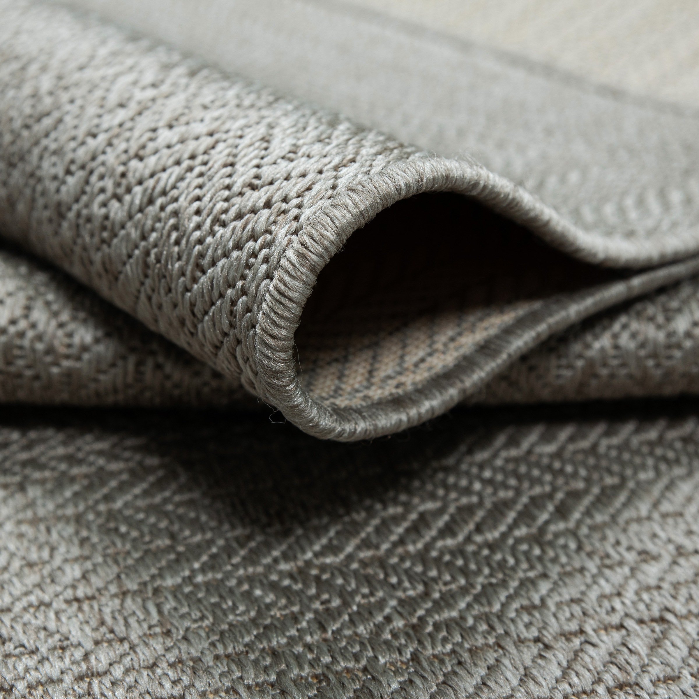 GOODproduct Teppich »Aliv, Fischgräten-Design auch für Balkon und Terrasse« rechteckig 3 mm Höhe In- und Outdoor geeignet, Wetterfest & UV-beständig