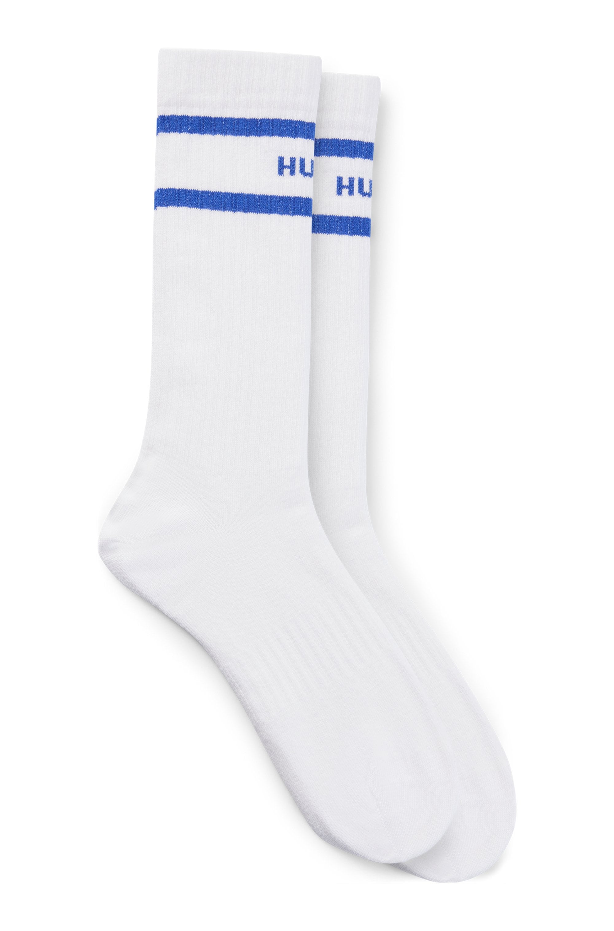 Image of HUGO Freizeitsocken "2P SK BLUE STRIPE CC" 2 Paar tlg. Unisex Sportsocken High