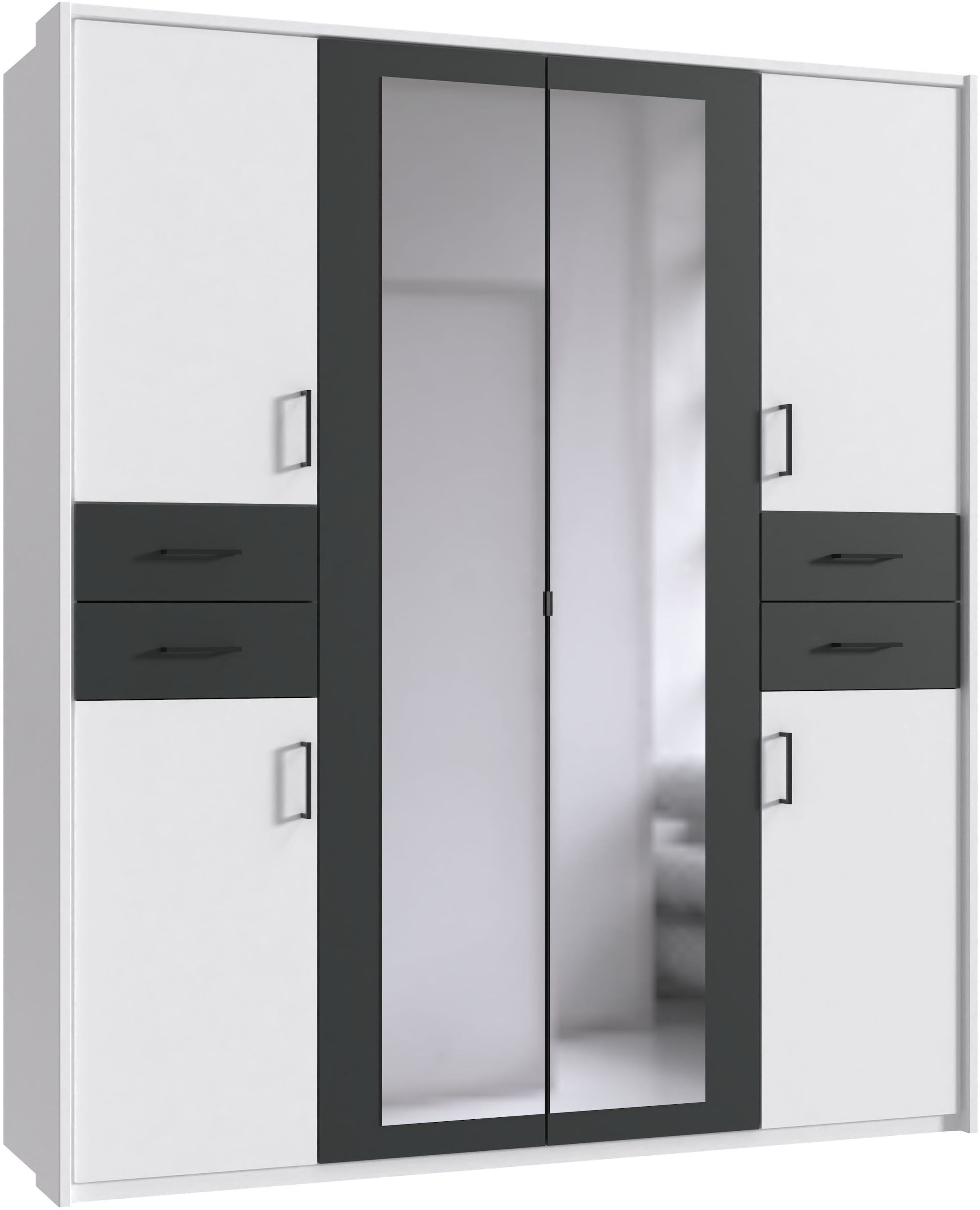 Wimex Drehtürenschrank »Vegas« inklusive Passepartout-Rahmen, mit Spiegeltüren und Schubladen