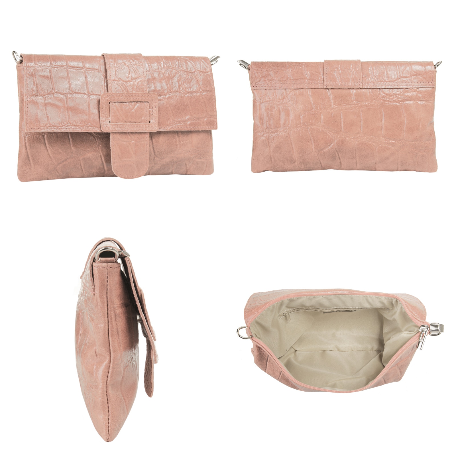Cluty Abendtasche, echt Leder, Made in Italy