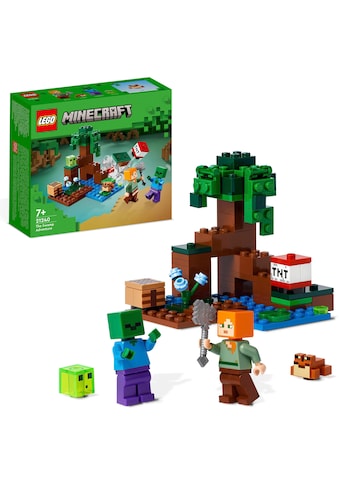 Konstruktionsspielsteine »Das Sumpfabenteuer (21240), LEGO® Minecraft«, (65 St.)
