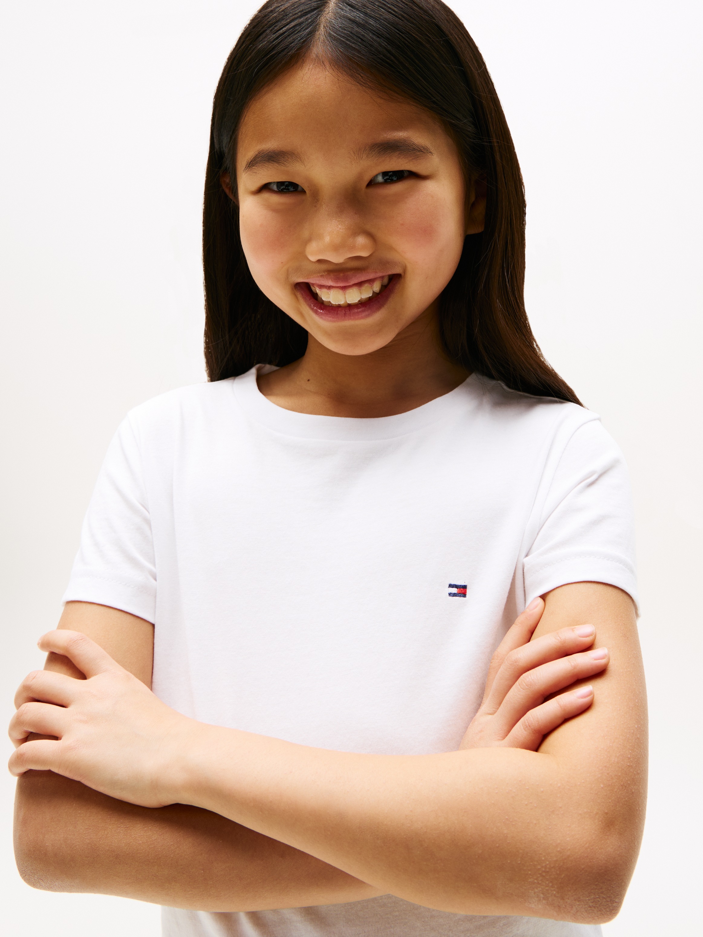 Tommy Hilfiger Underwear T-Shirt »2P CN TEE mit Stickerei und Rundhals im 2er-Pack«, (Packung, 2 tlg., 2er-Pack), unifarben, casual, regular fit, Baumwolle, Rundhals