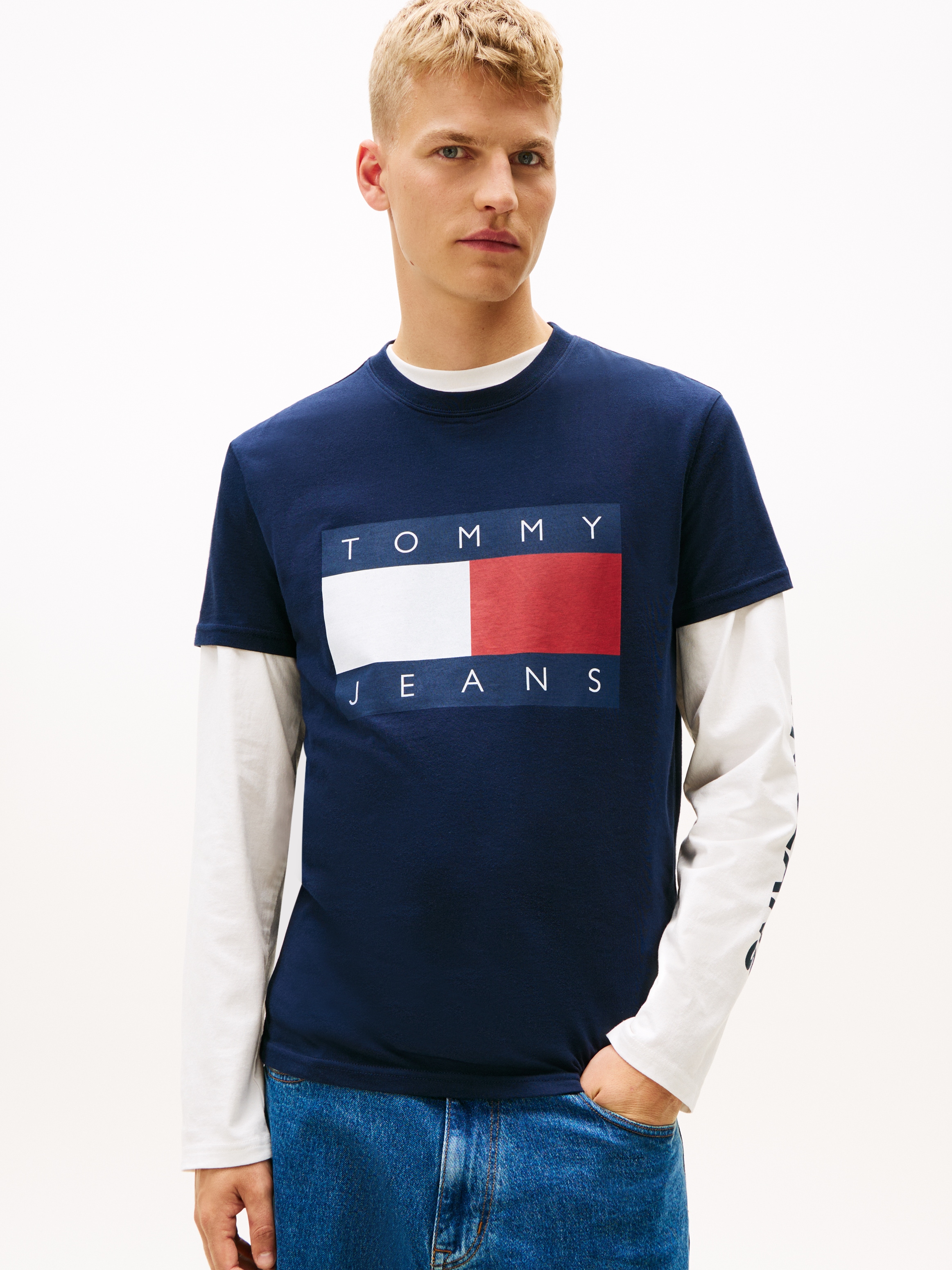 Image of Tommy Jeans T-Shirt Rundhalsausschnitt, Regular Fit, Logo-Druck