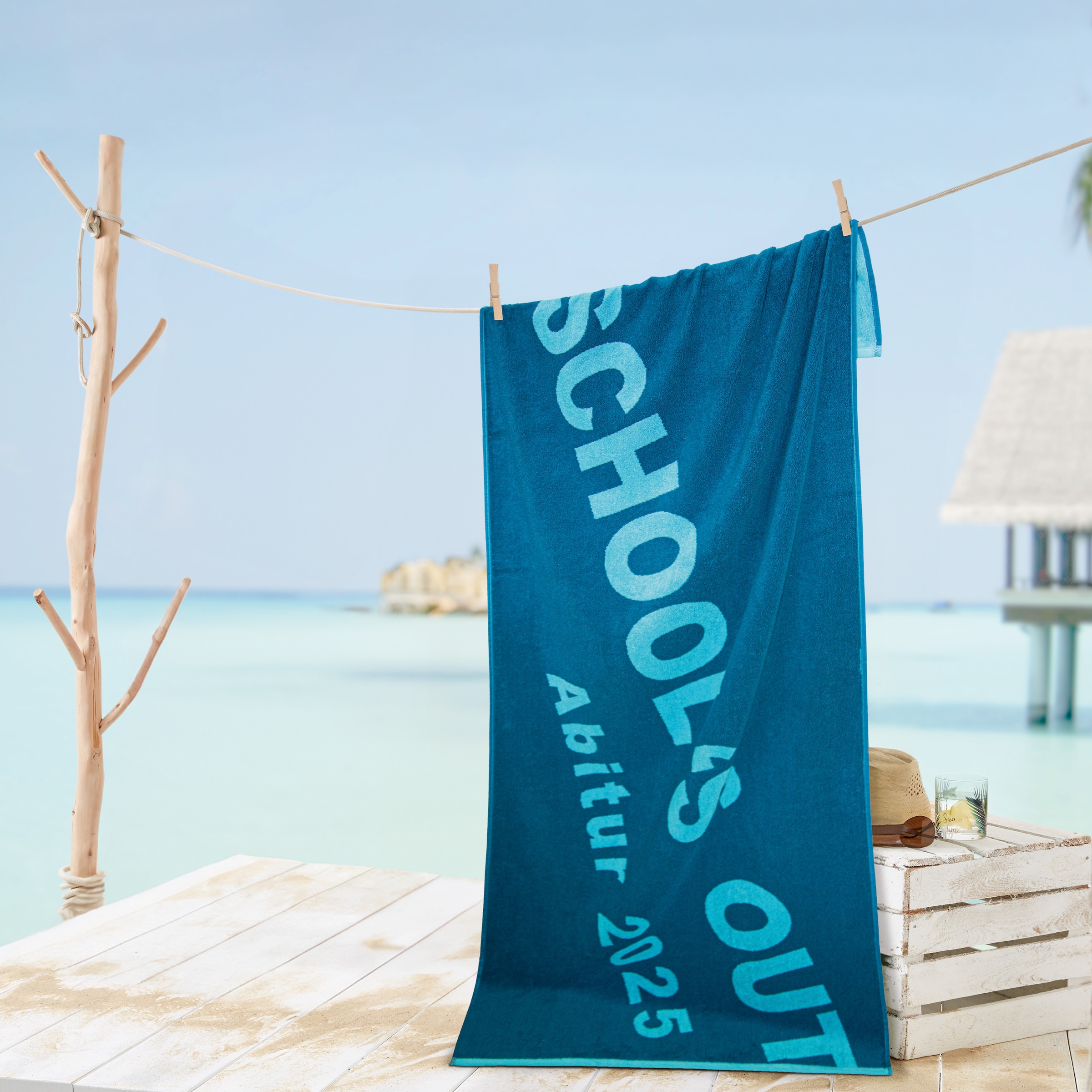 Dyckhoff Serviette de plage »ABI 2025« Abitur Strandtuch