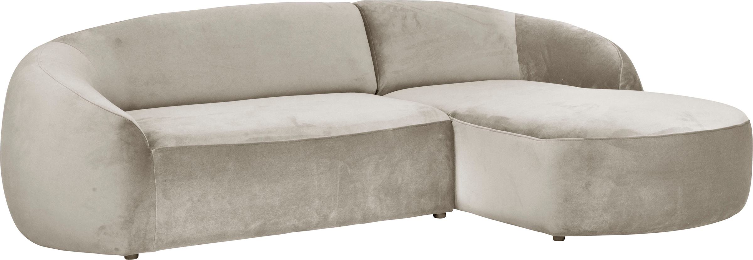 LeGer Home by Lena Gercke Ecksofa »YANI L-Form, Designersofa, organische Form, Masse B/T/H: 255/170/81 cm«, mit Wellenunterfederung, auch in Bouclé, Recamiere rechts/links