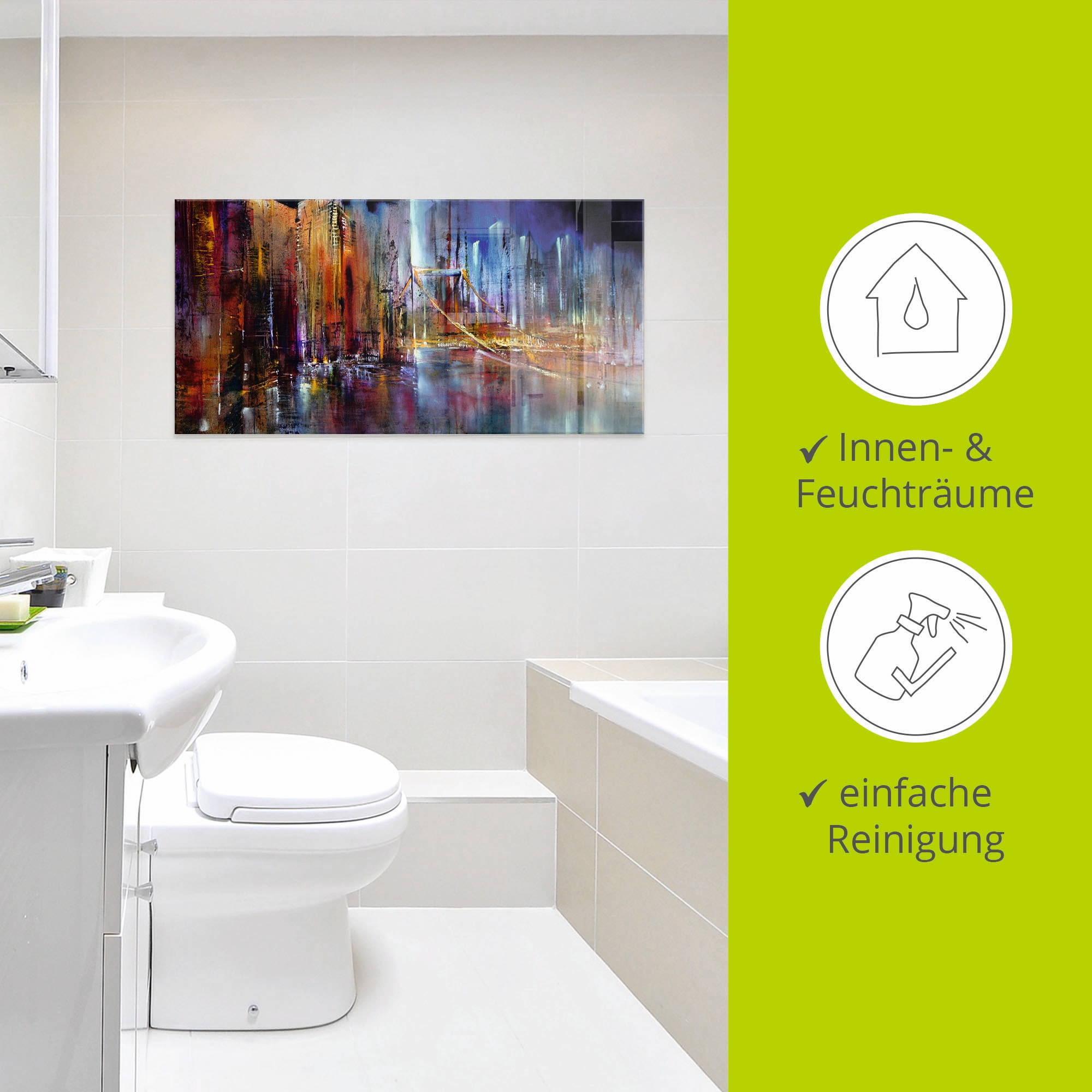 Artland Glasbild »Stadtansicht I« Amerika 1 Stk. tlg. in verschiedenen Grössen