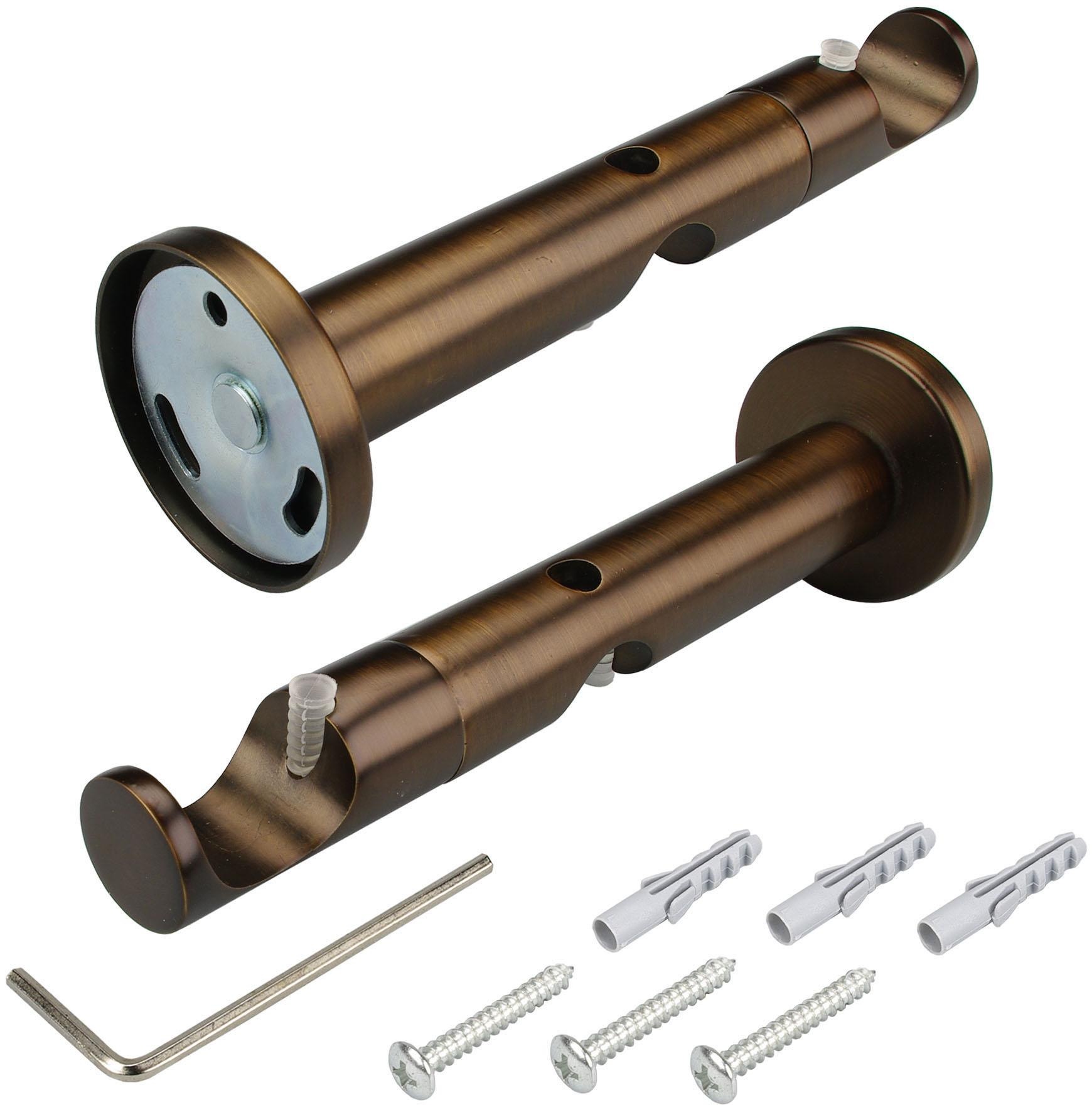 Liedeco Gardinenstange »CELZYLIN02SG2L«, 2 läufig-läufig, Fixmass, 2-läufig im Fixmass Ø 25/20 mm