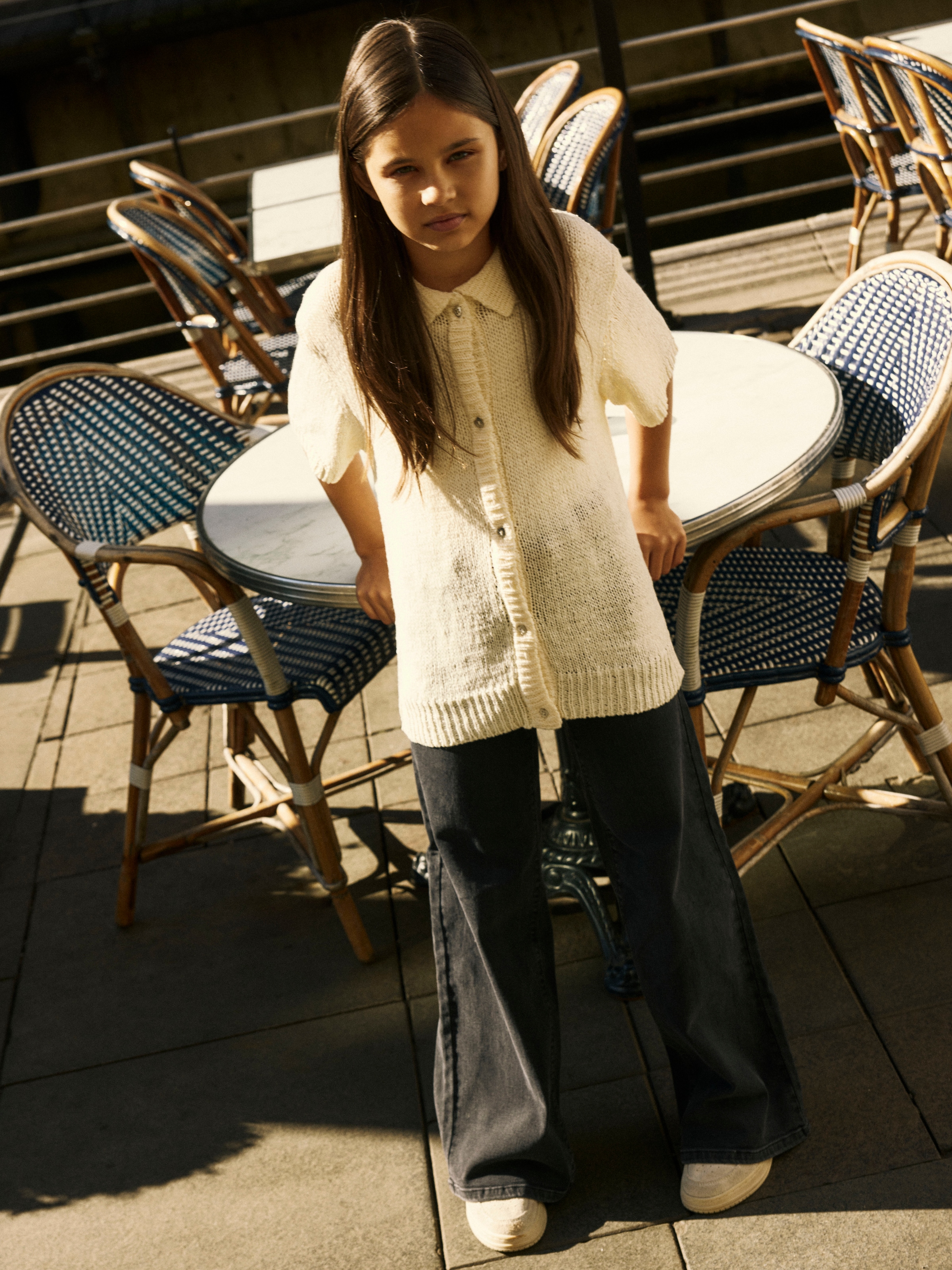 Name It »NKFPOLLY X-WIDE JEANS 3057-FR NOOS« Baumwollmischung, Wide Fit an den Beinen, leichter Used Look