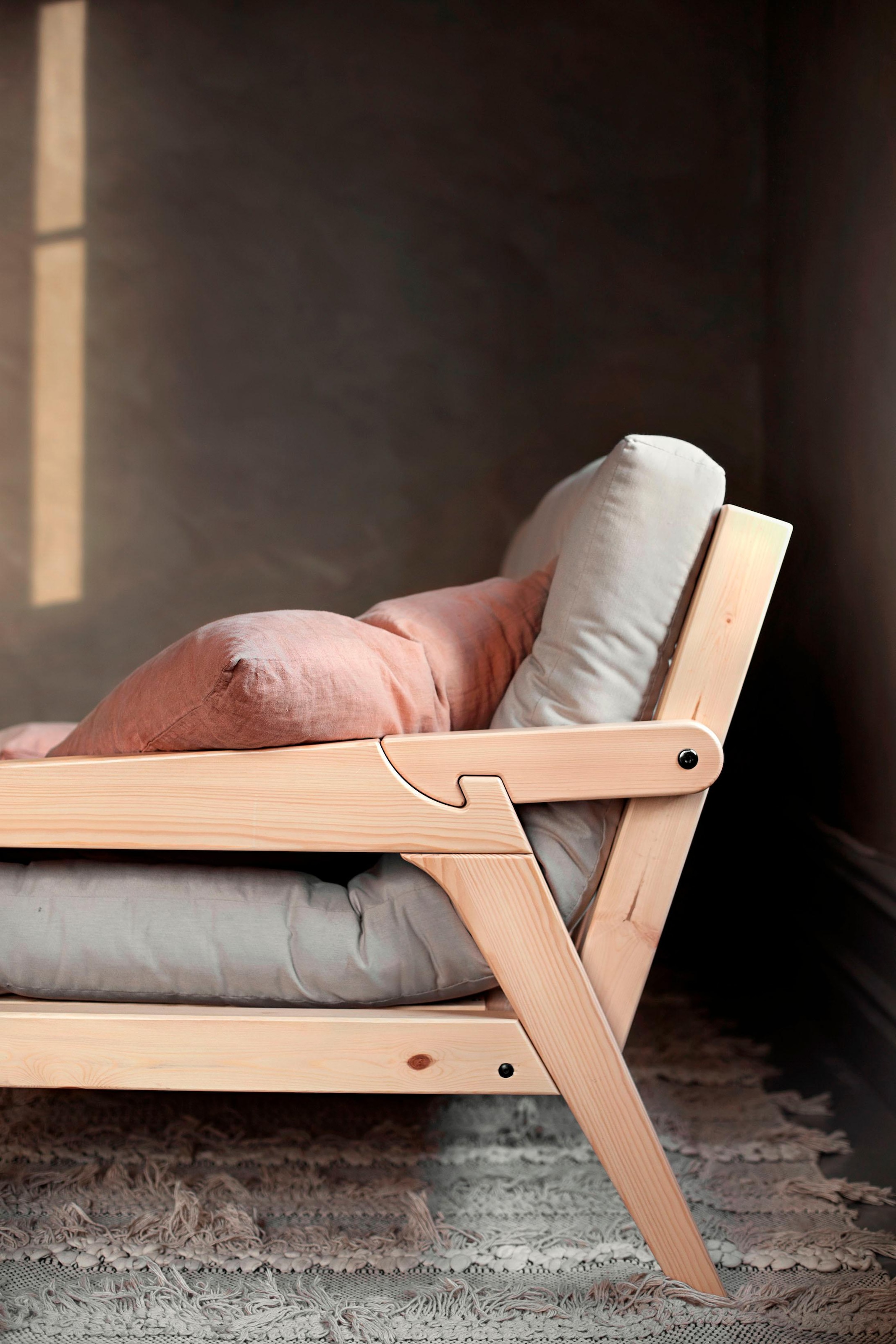 Karup Design Canapé-lit »Grab, inkl. Futonmatratze - aus massivem Kieferholz, 130x190 cm« Mit Holzstruktur, inkl. Futonmatratze, Liegefläche 130x190 cm
