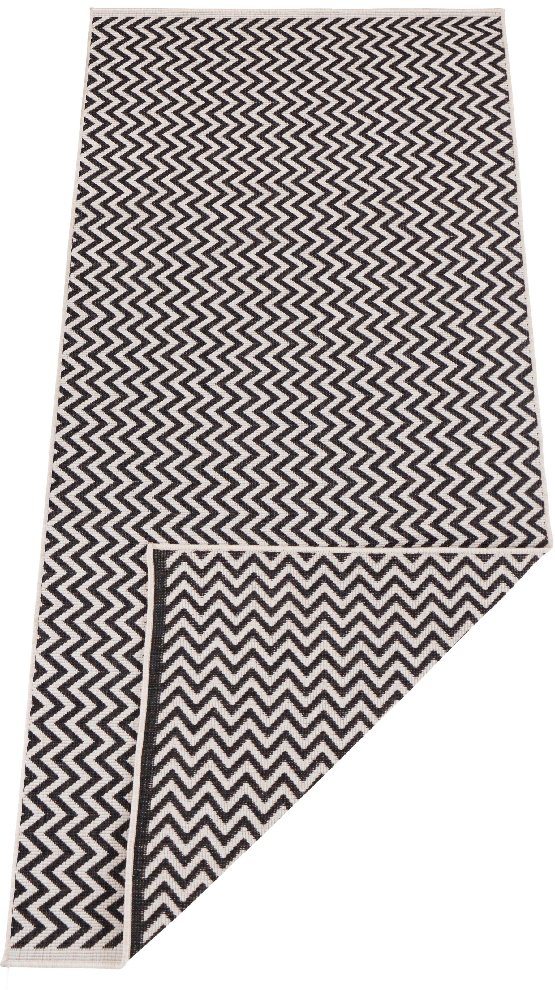 Image of freundin Home Collection Läufer »Ivy 2«, rechteckig, 5 mm Höhe, Flachgewebe WendbarIn und Outdoor geeignet, Zickzack Look, Wohnzimmer, Balkon, Terrasse, Pflegeleicht bei Ackermann Versand Schweiz