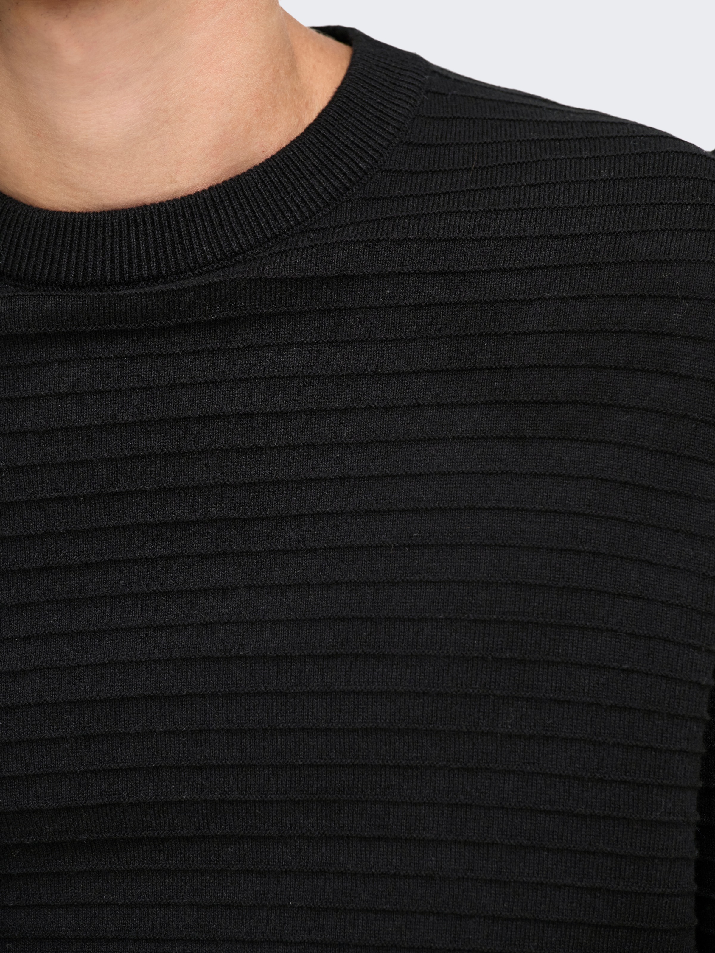 ONLY & SONS »ONSSTORM LS CREW KNIT OTL« coton, coupe régulière
