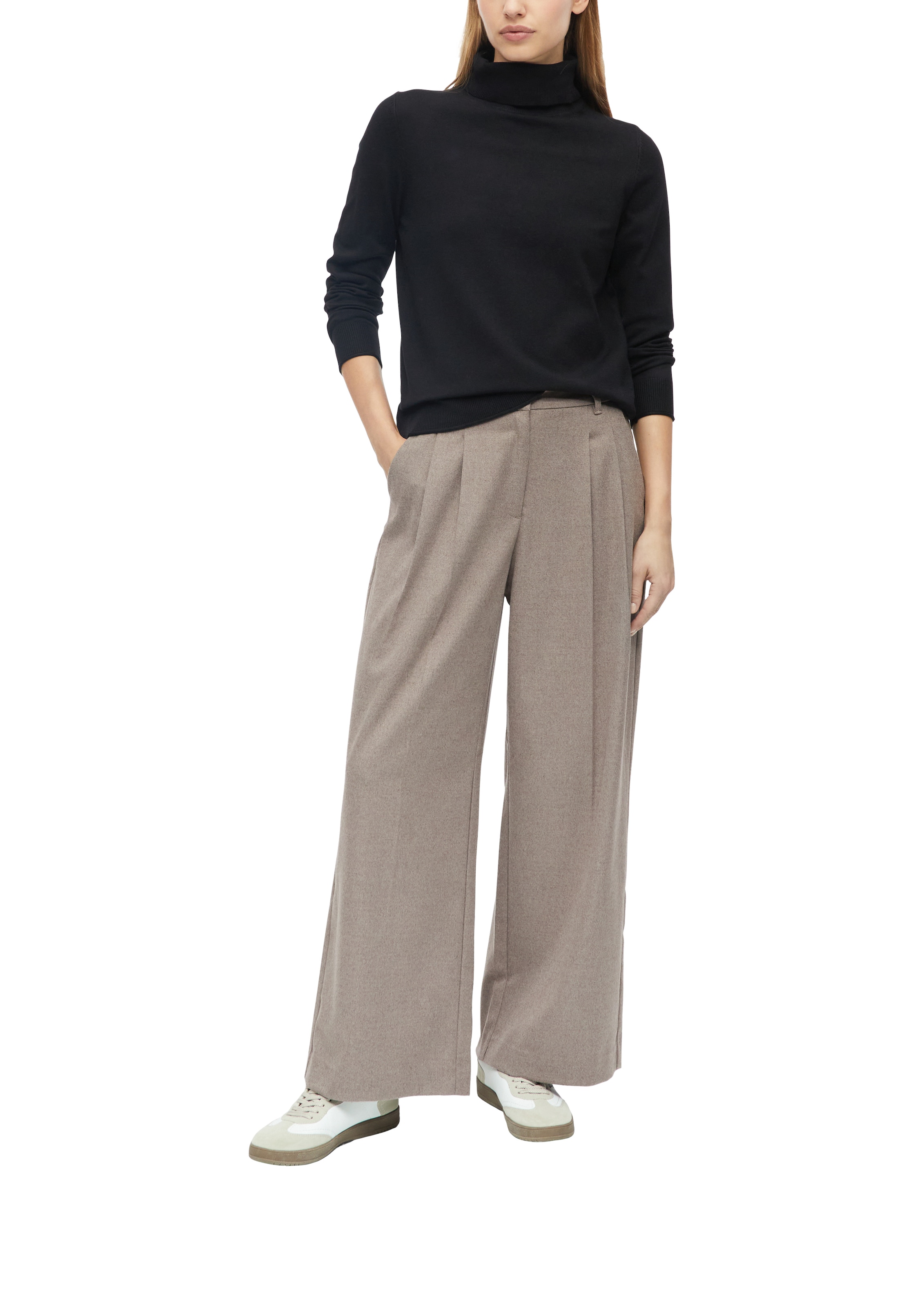 s.Oliver Rollkragenpullover mit Viskose / Feinstrick