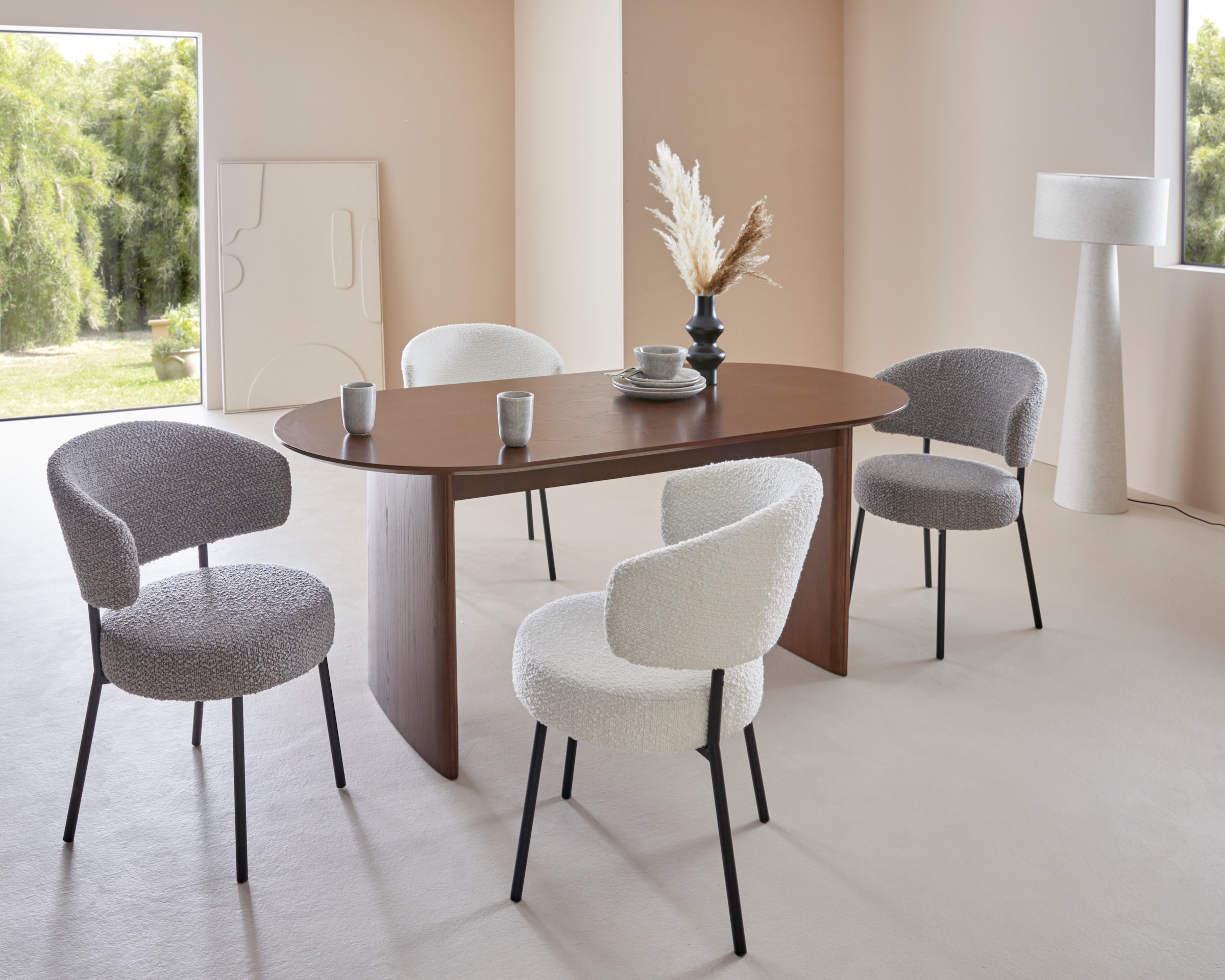 LeGer Home by Lena Gercke Esstisch »Melinda«, aus massivem Eschenholzfurnier, in zwei Breiten erhältlich