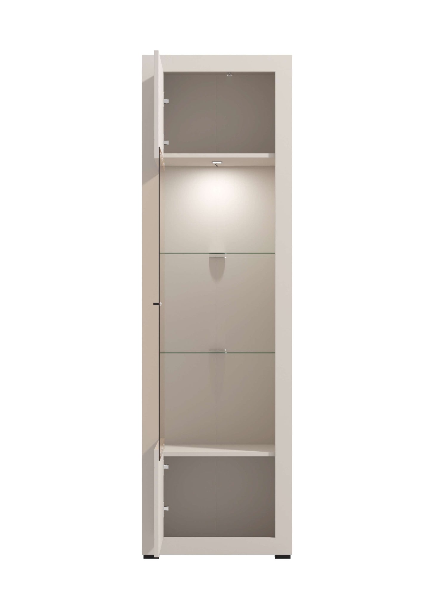 Home affaire Vitrines »Essex Vitrinenschrank, Glasschrank, Standvitrine, Highboard/Sideboard« Präzise Heissfolienprägung, Metallgriff, Eleganter Glasboden