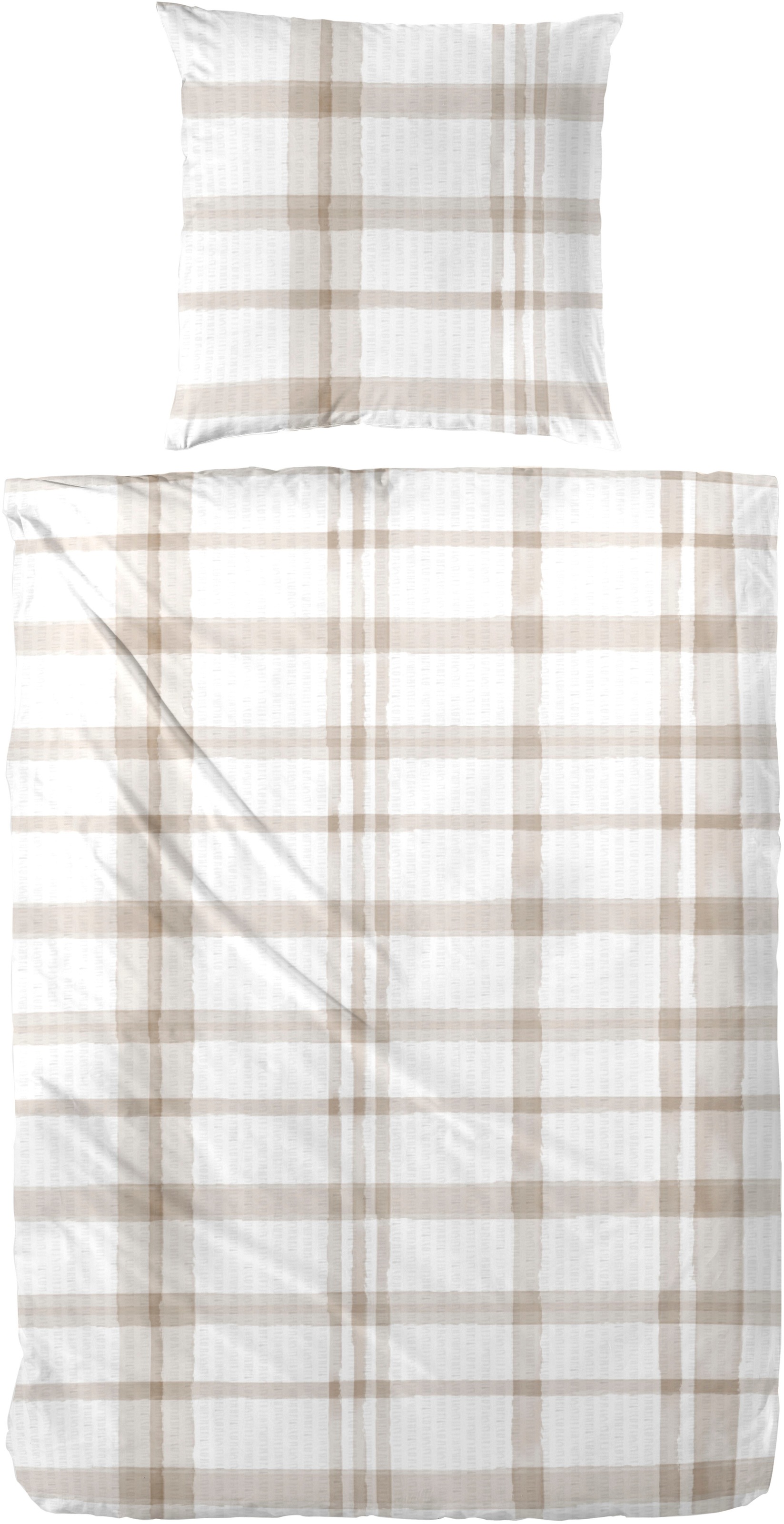 Image of Primera Bettwäsche "Primera Soft-Seersucker-Bettwäsche Casilla" 2 Stk. in einem klassischen Karo-Design