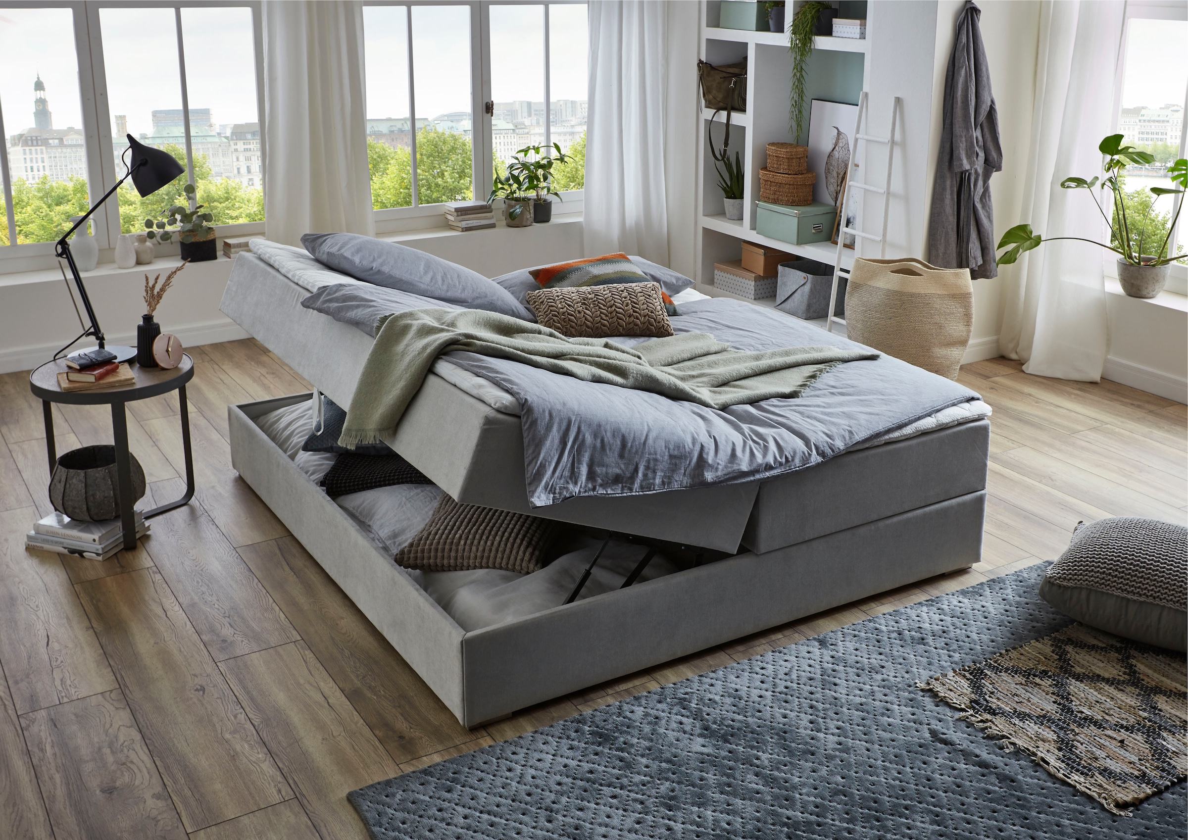 ATLANTIC home collection Boxbett »Lucy« ohne Kopfteil, frei im Raum stellbar, mit Bettkasten