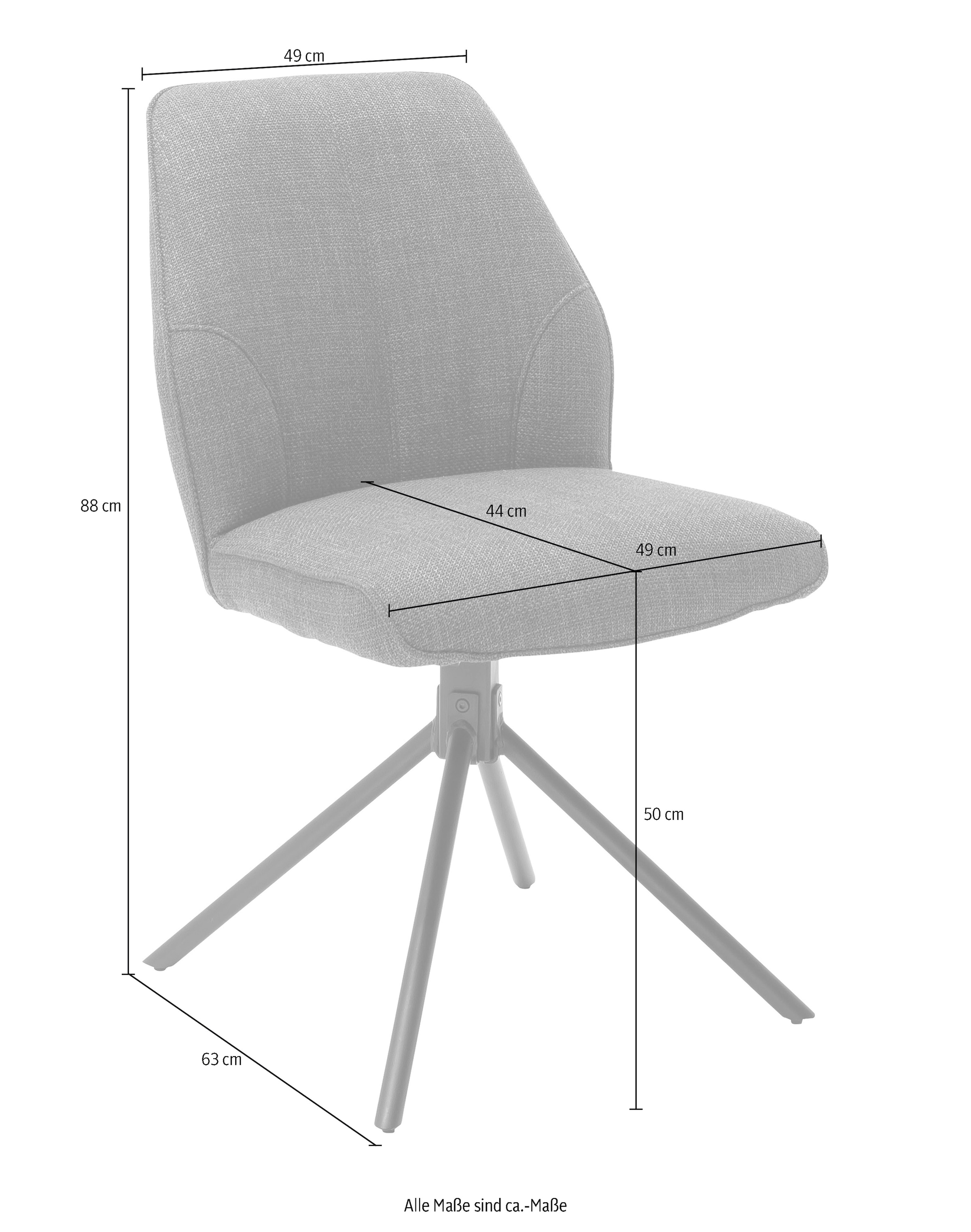 MCA furniture 4-Fussstuhl »Pemba«, (Set), günstig mit bis kg 2 Nivellierung, kaufen 120 2er-Set, Stuhl 180°drehbar belastbar St