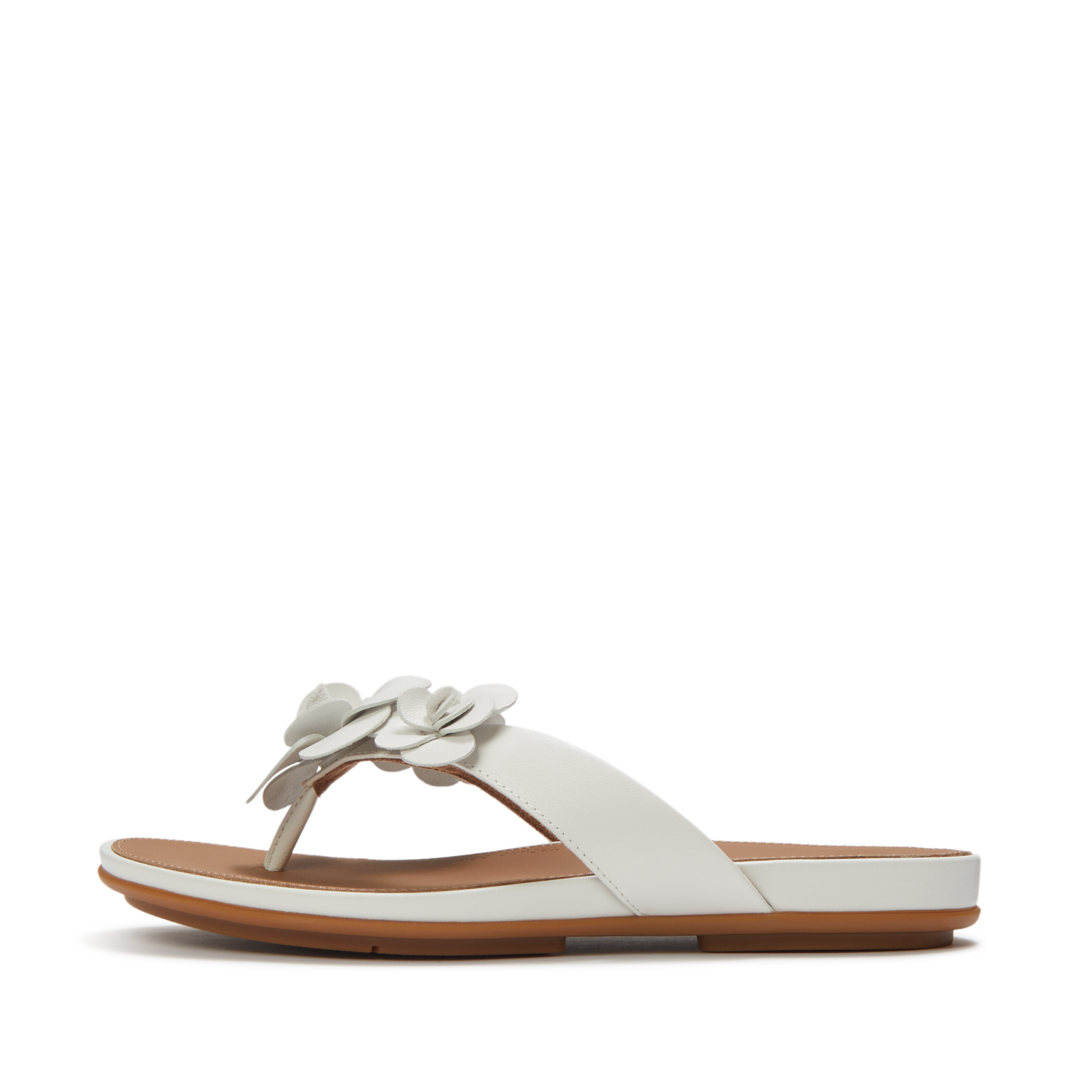 Fitflop Dianette »GRACIE FLOWER LEATHER FLIP-FLOPS«  Tongs séparateurs d'orteils, chaussure d'été avec fleur voyante