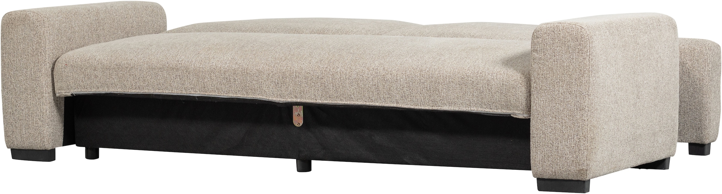 WOOOD Schlafsofa »Night & Day Melange-Webstoff mit Schlaffunktion, H85 x B239 x T107 cm« Schlafbreite 190 cm, Sehr hohe Verschleissfestigkeit, Pfleiglicht