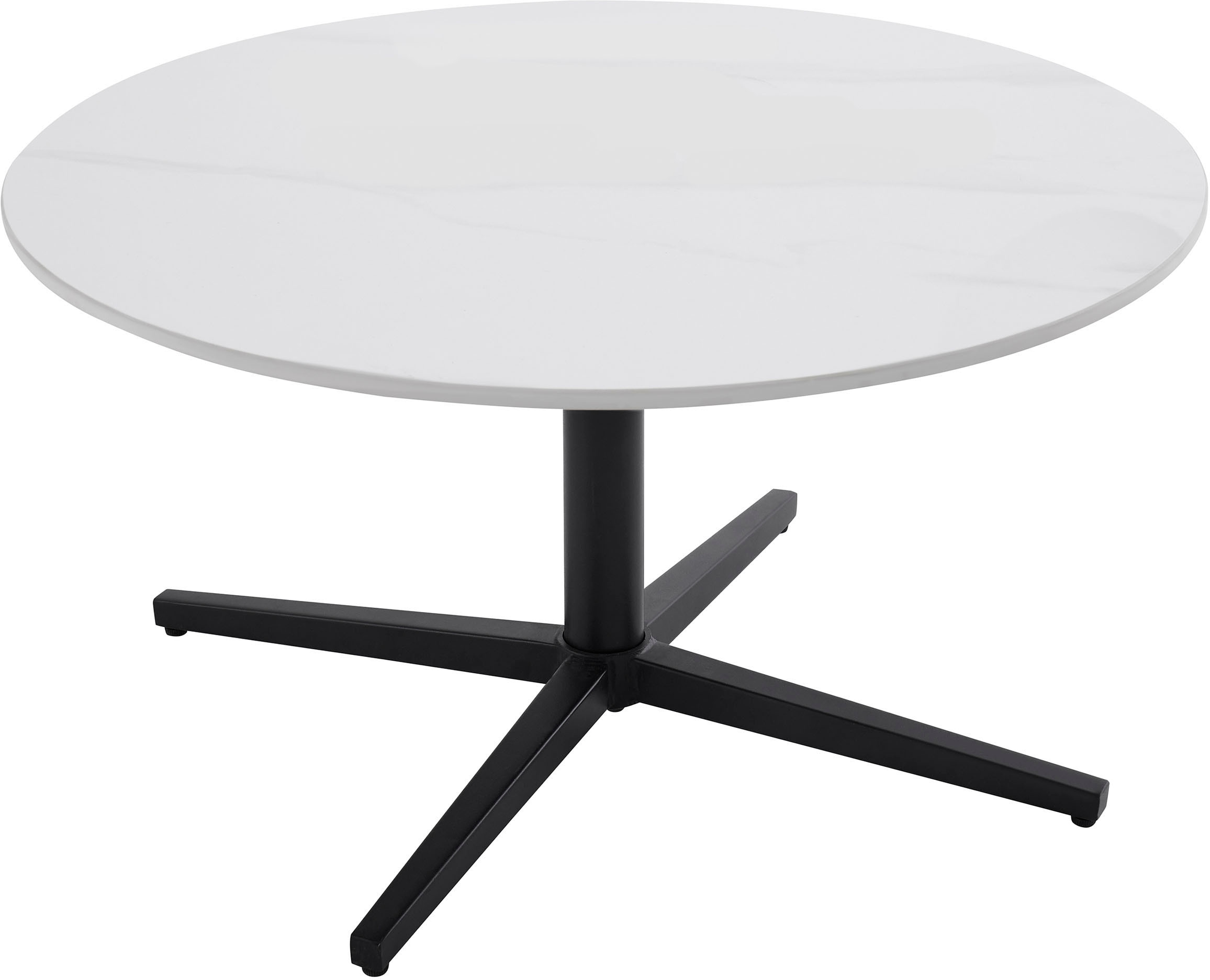 byLIVING Table basse »Cup« 1 cuis tlg. modernes, rundes Design in Keramikoptik mit Kreuzgestell, 70cm