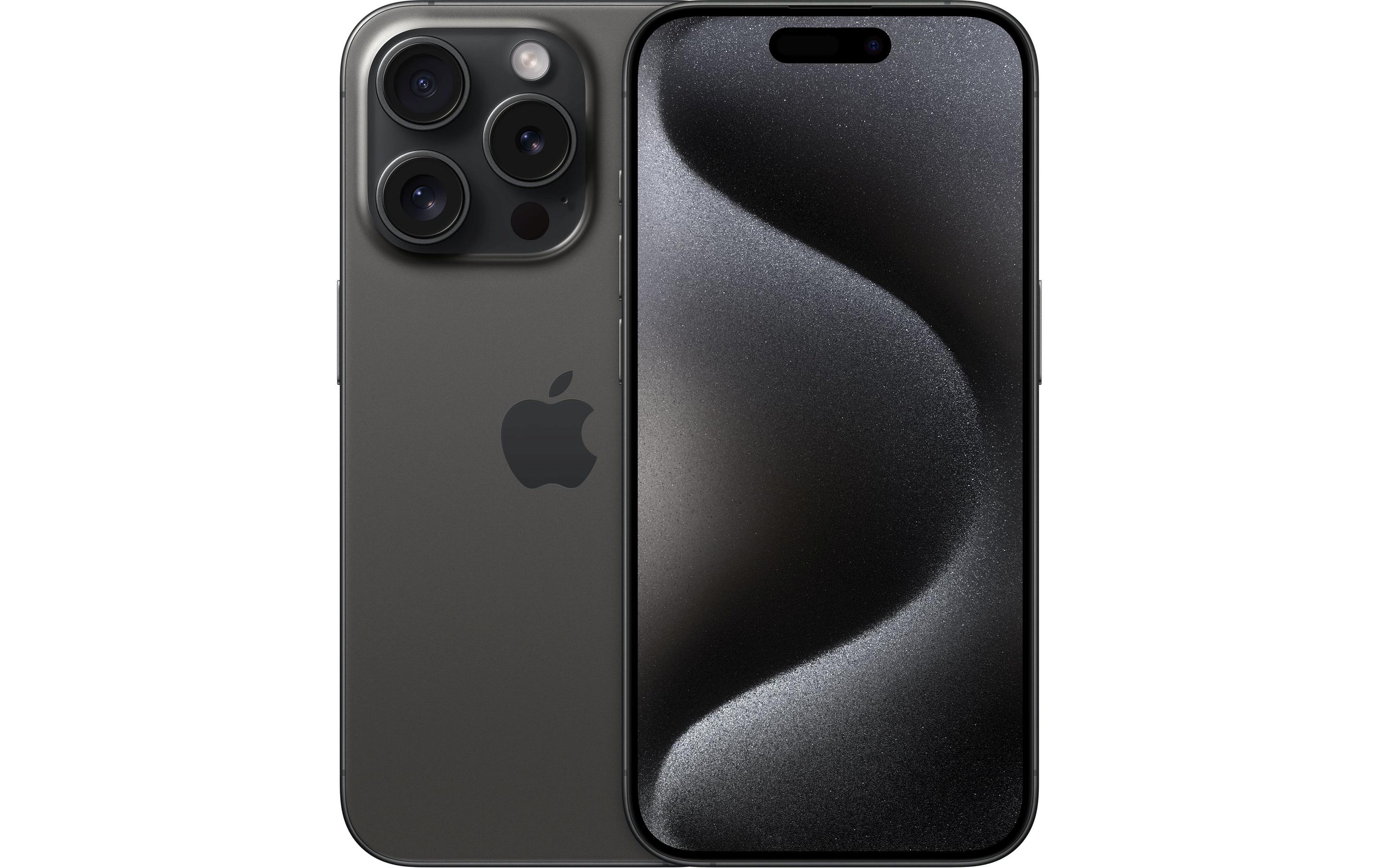 Smartphone »iPhone 15 Pro«, Titan Schwarz, 15,5 cm/6,1 Zoll, 48 MP Kamera
