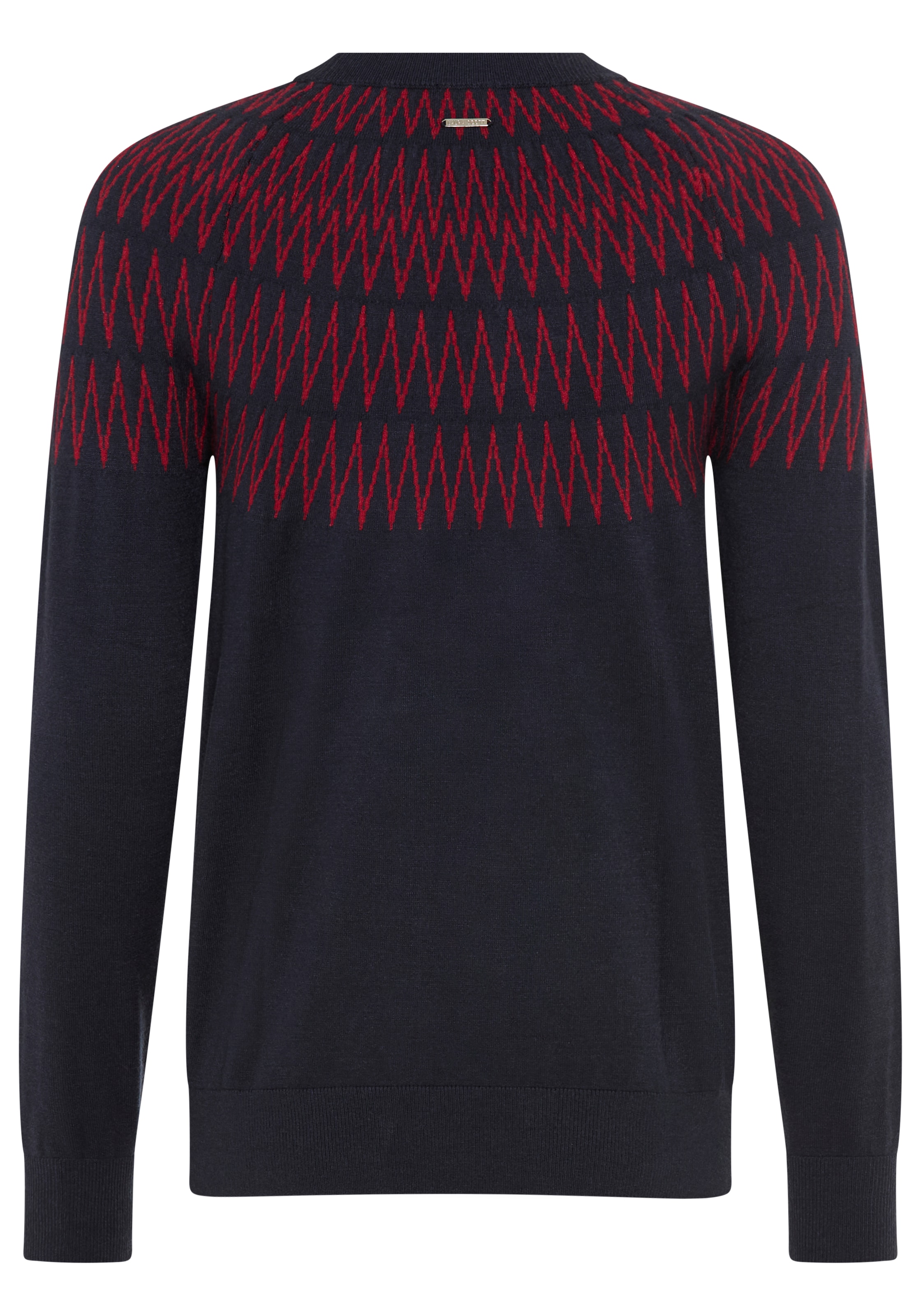 Laura Scott Strickpullover »mit figurumspielender Passform« aus weicher Viskosemischung, mit Norwegermuster