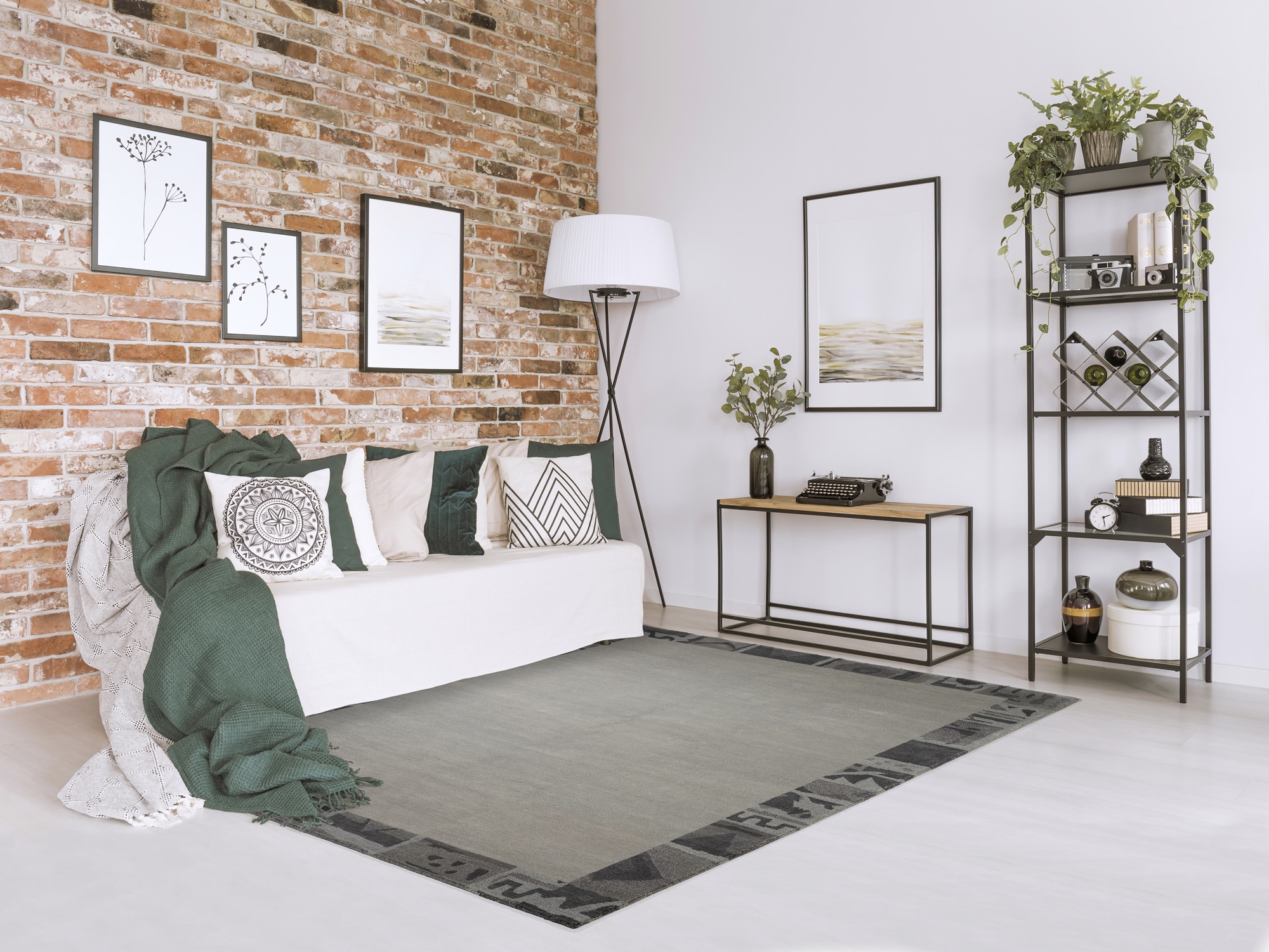 OCI DIE TEPPICHMARKE Teppich »AWARD SUNTALI BORDER« rechteckig 10 mm Höhe handgeknüpft, echter original Nepal Design Teppich, 100% Naturfaser