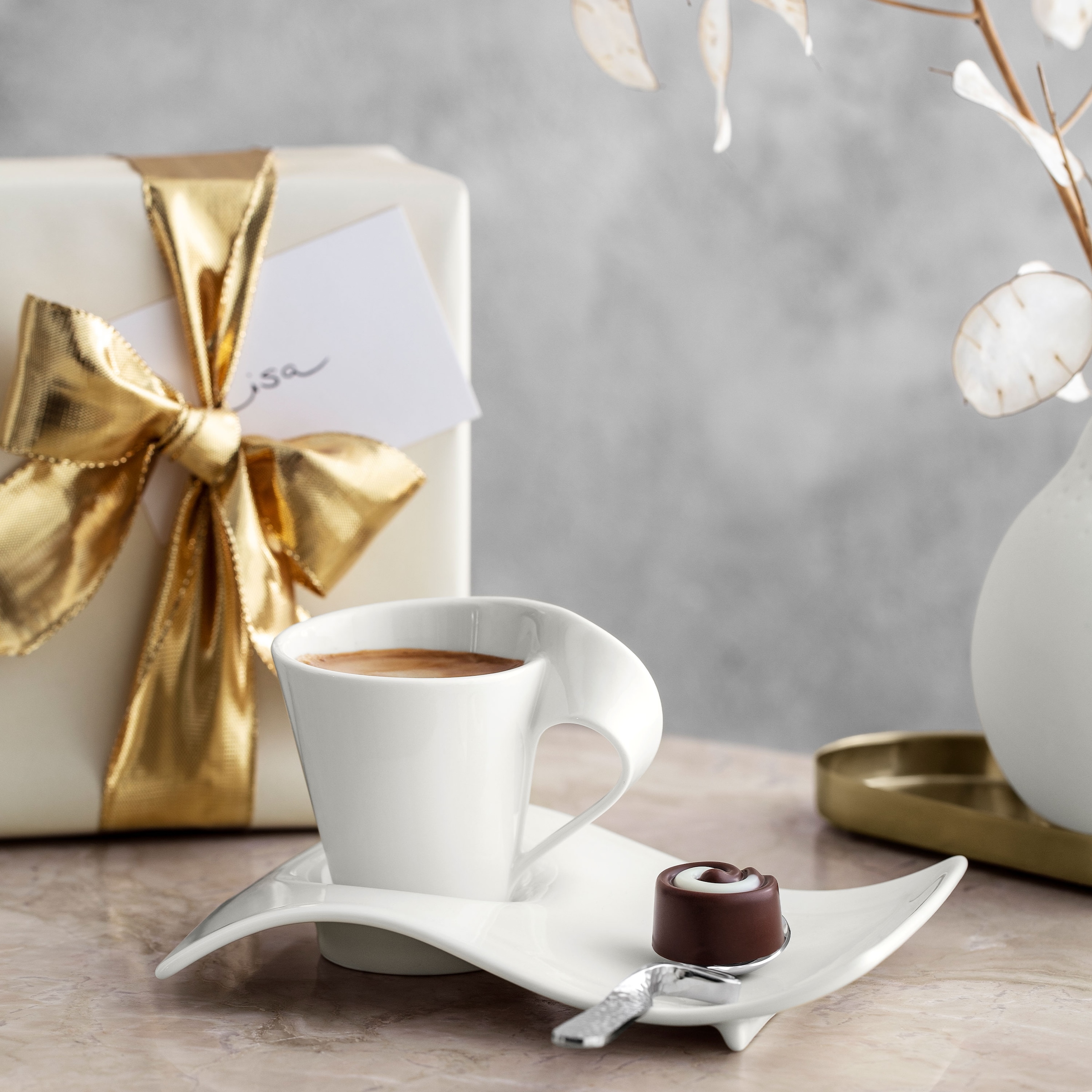 Villeroy & Boch Tasse à expresso »NewWave Caffè NWC Espressoset« design ondulé