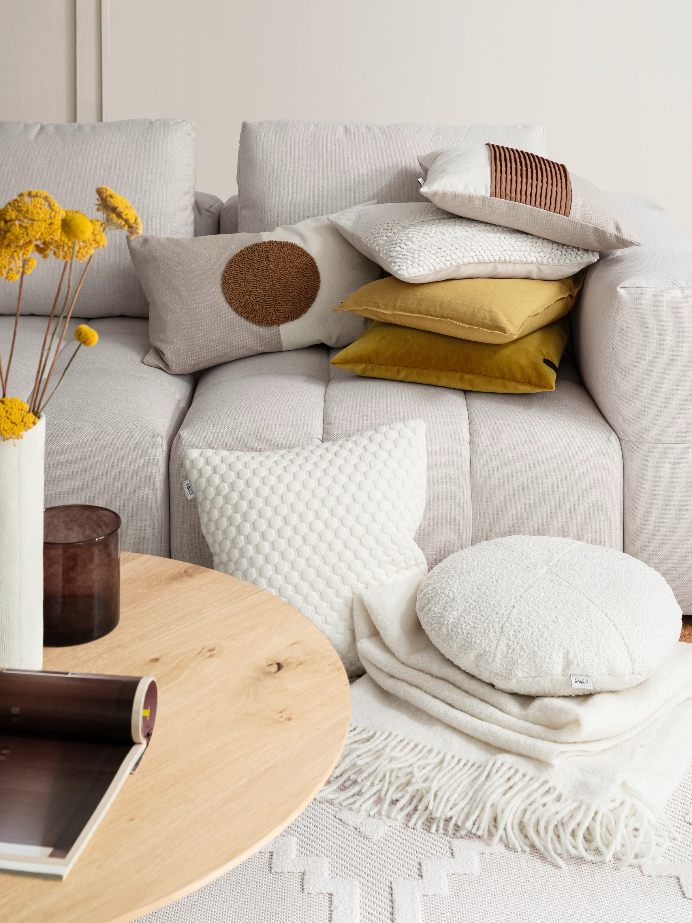 SCHÖNER WOHNEN-Kollektion Tapis »Summer 6352« Rectangulaire 6 mm Höhe In- und Outdoor geeignet, Hoch Tief Struktur, Robuster Teppich