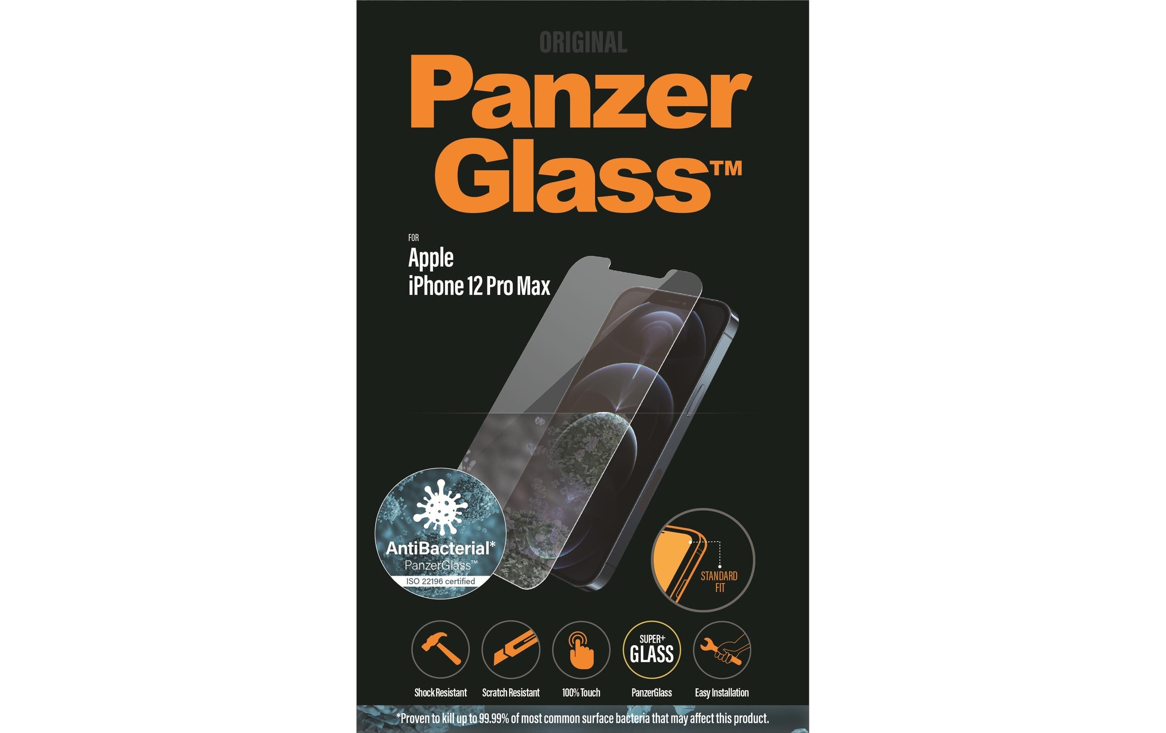 Image of PanzerGlass Displayschutzglas »Displayschutz Standard«, für iPhone 12 Pro Max, Nicht 100% bis an den Rand deckend bei Ackermann Versand Schweiz
