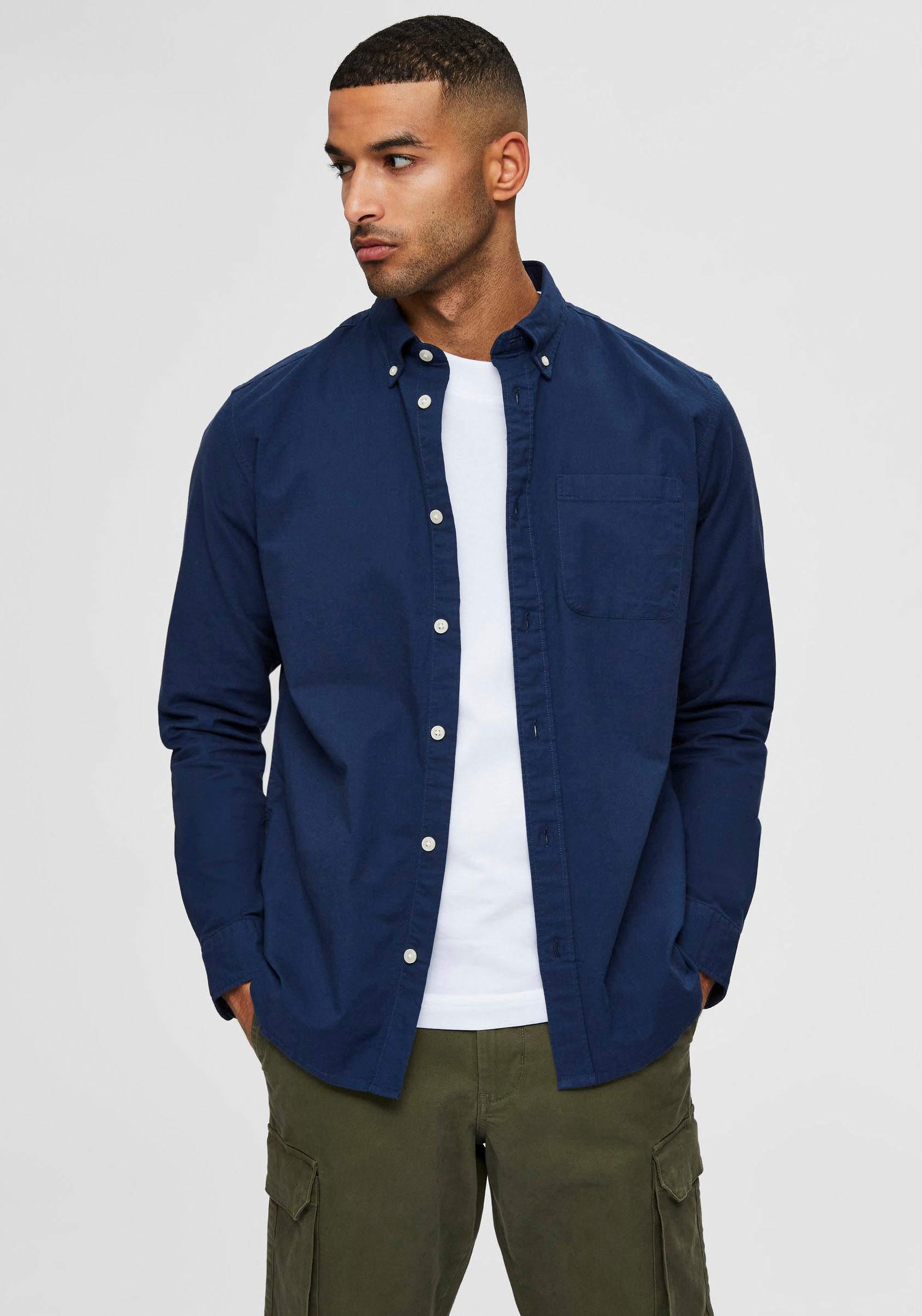 Image of SELECTED HOMME Langarmhemd »RICK-OX FLEX SHIRT« bei Ackermann Versand Schweiz