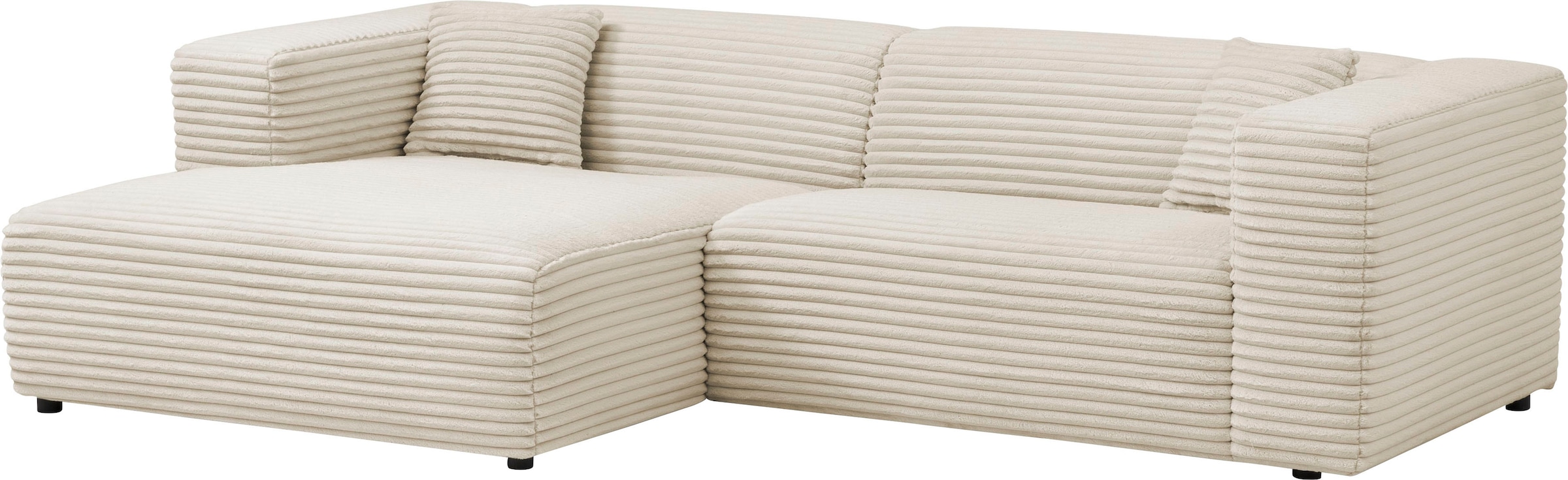 andas Polsterecke »BAKELS«, Ecksofa-Set (incl. Hocker) im trendigen Megacord