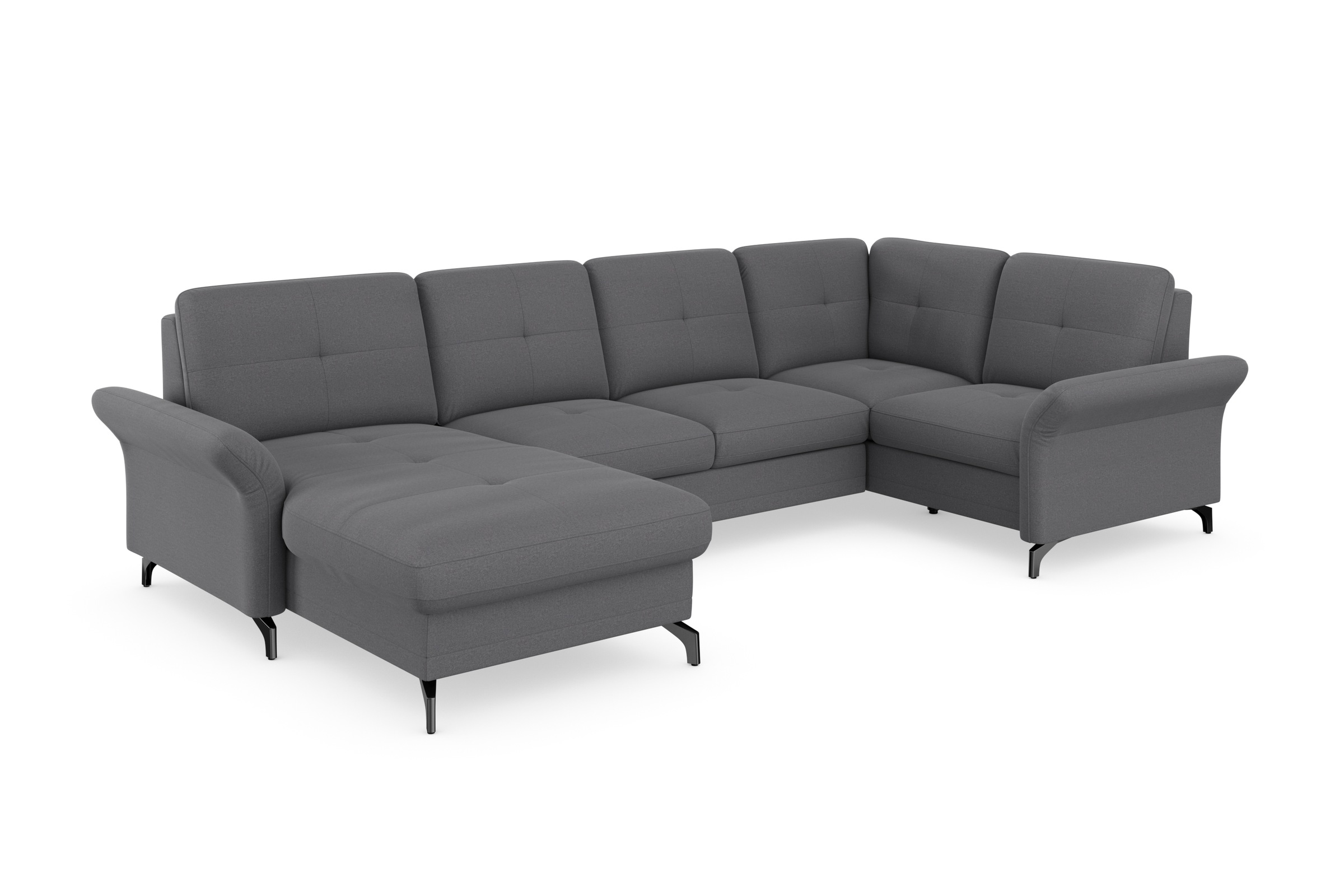 Places of Style Wohnlandschaft »Calando U-Form«, wahlweise mit Bettfunktion, Bettkasten und Armteilfunktion