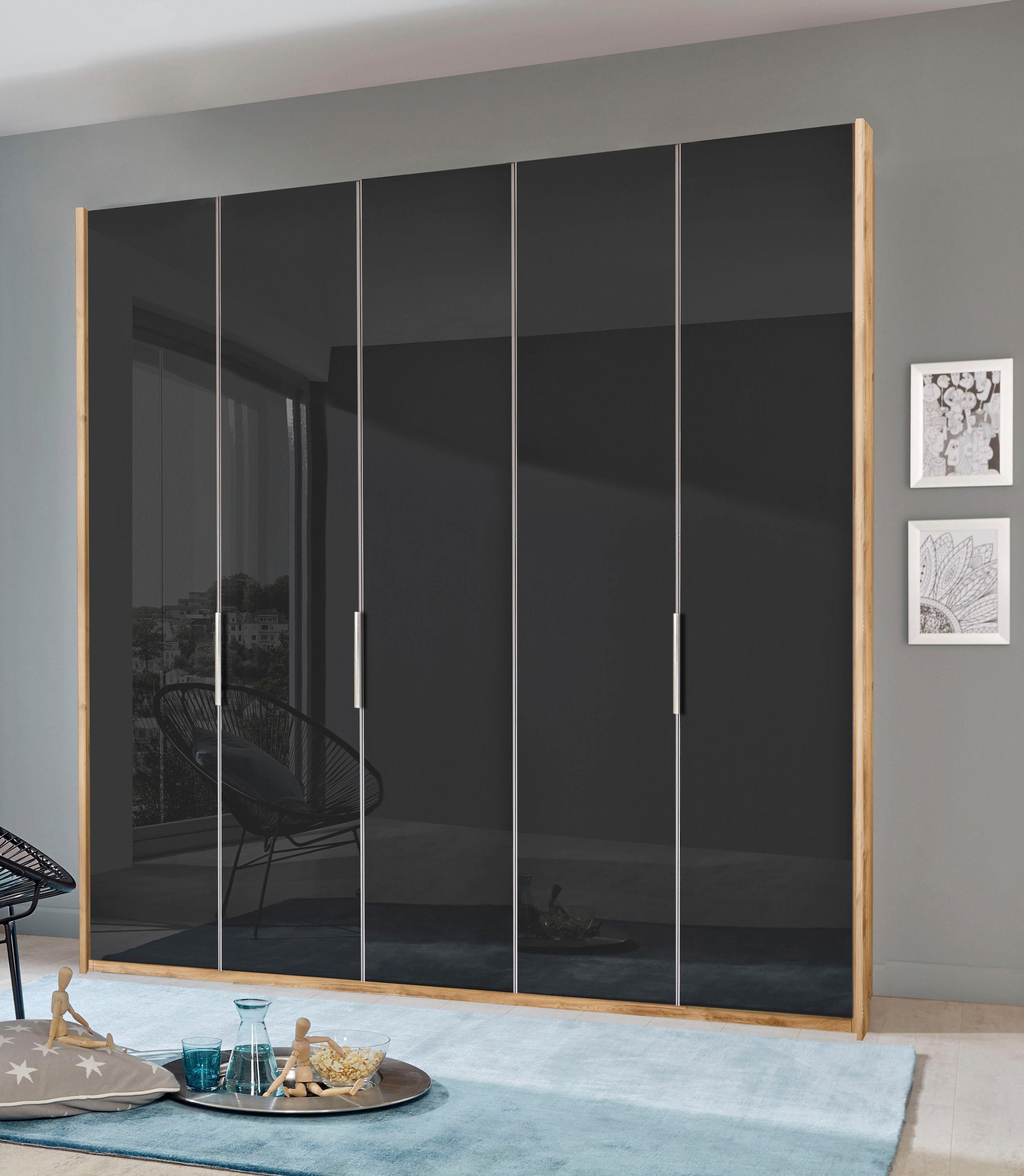 Image of Wimex Kleiderschrank "Level by fresh to go" Türen vollflächig mit farbigem Glas