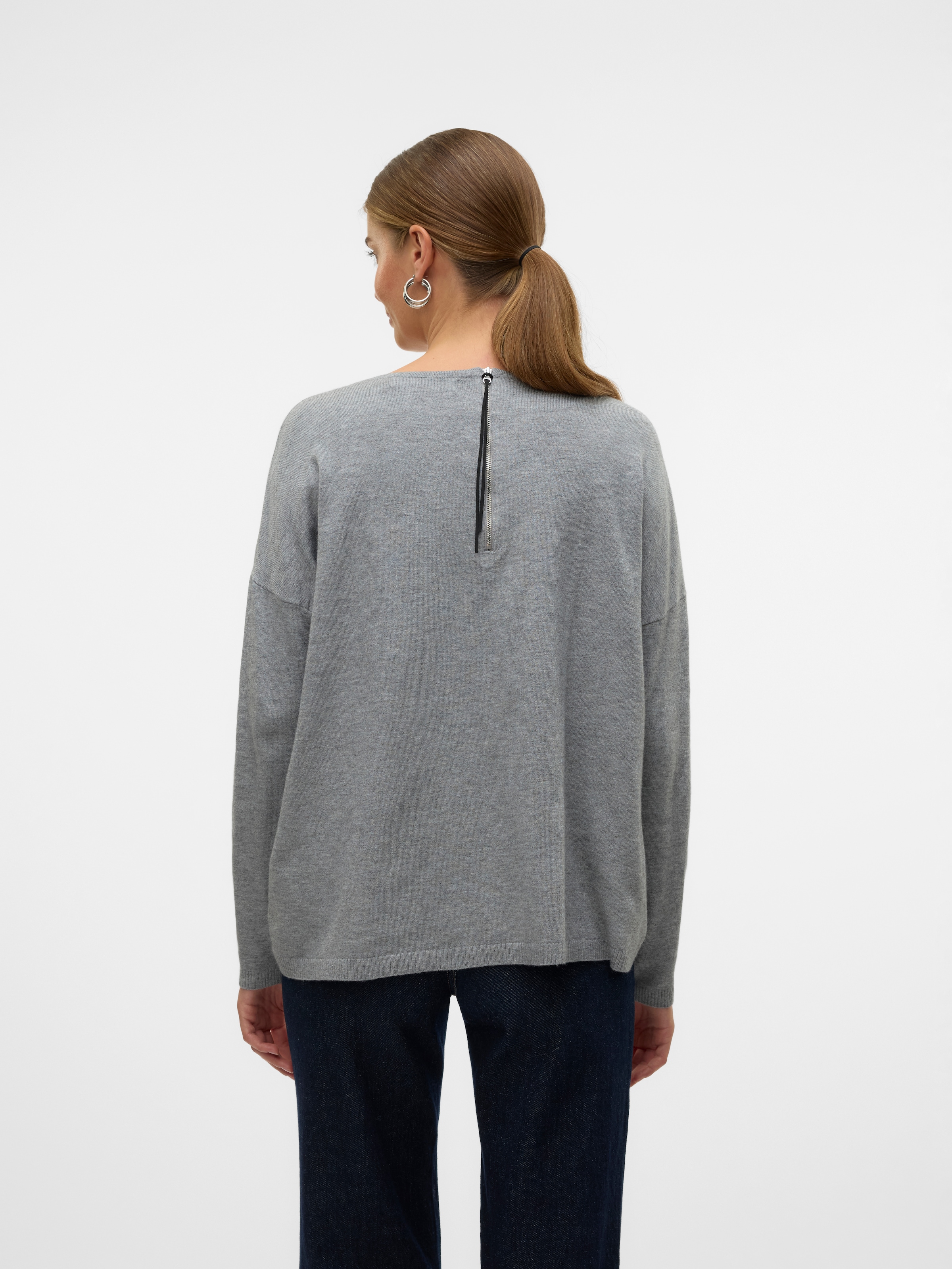 Vero Moda Rundhalspullover »VMBREEZE AURA LS ZIPPER BLOUSE NOOS«