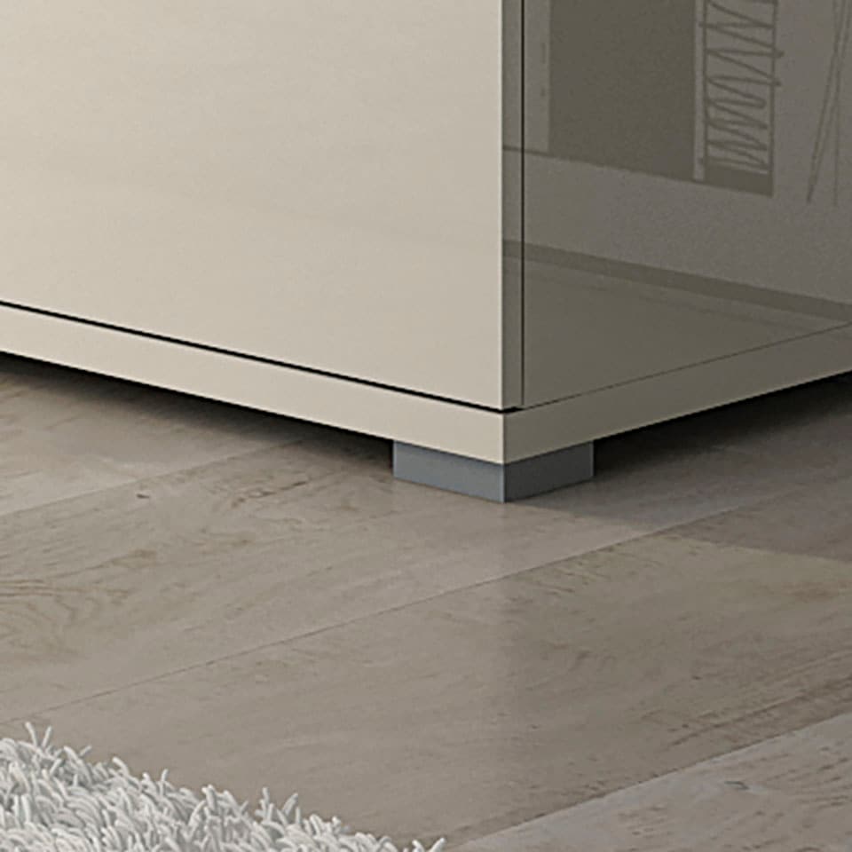 Places of Style Highboard »Piano Vitrine«, (H/B/T): 123/90/40,2cm), UV lackiert, Soft-Close Funktion