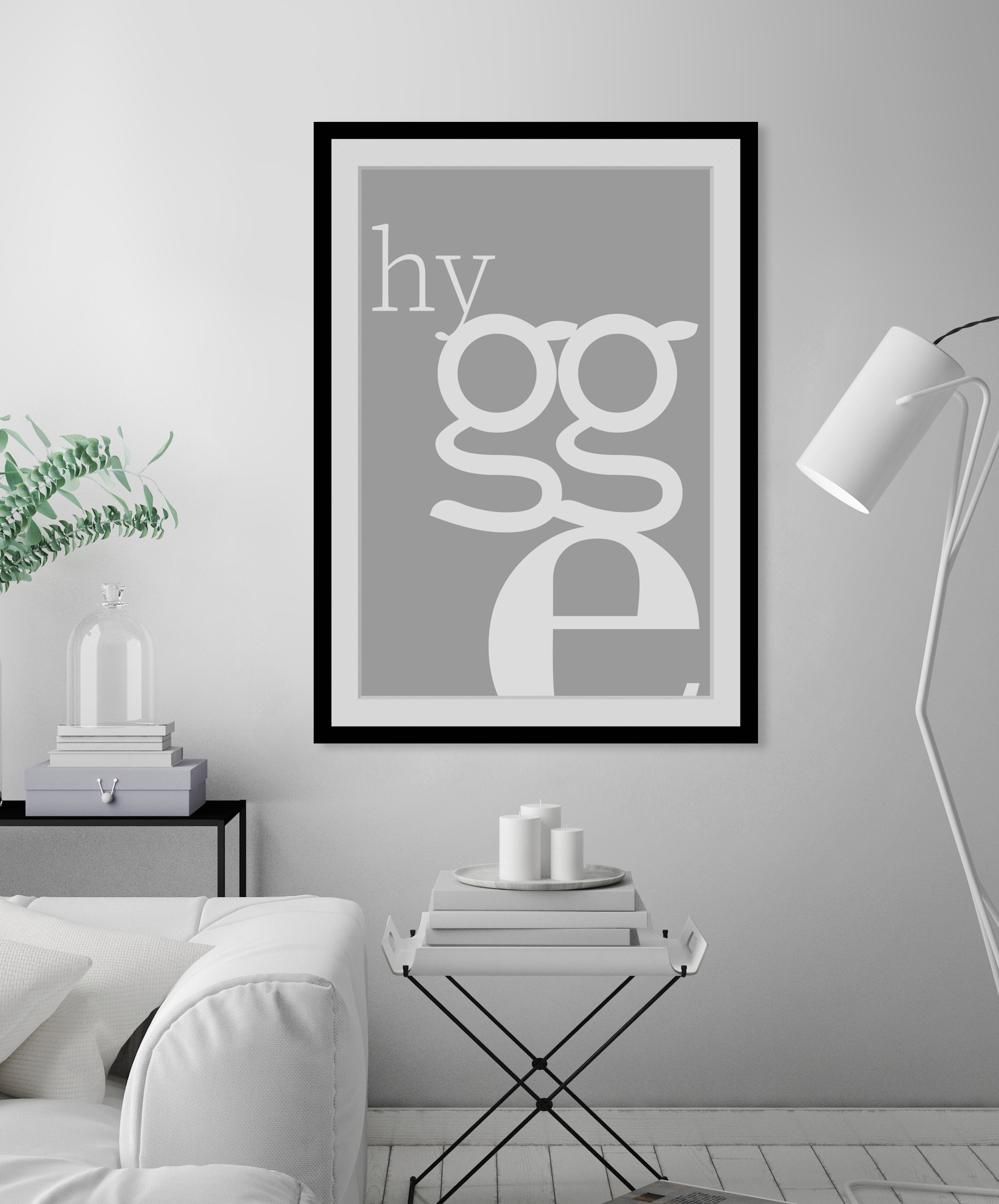 queence Image »hygge« HD Premium Poster-Druck inkl. Holzrahmen