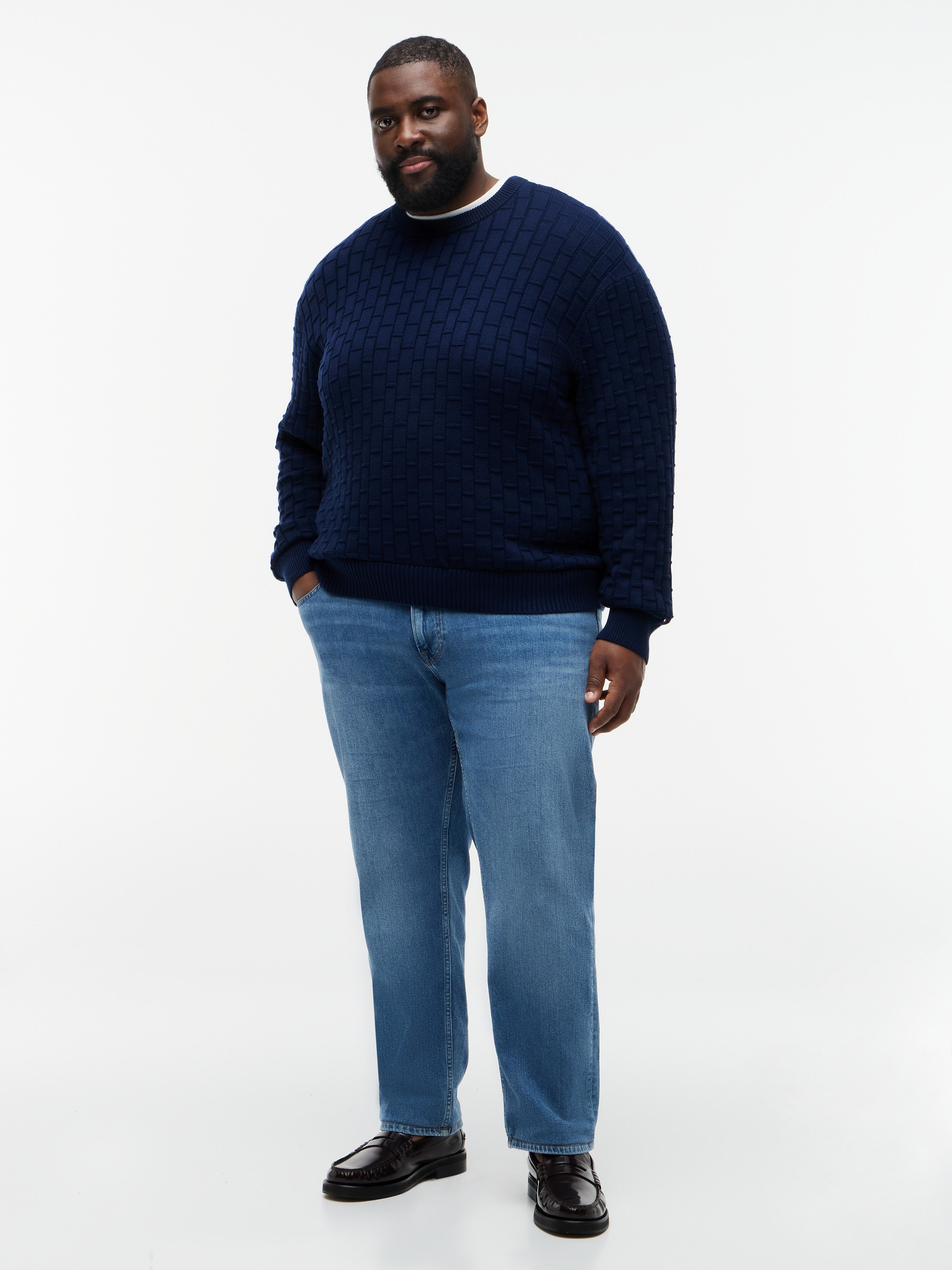 Tommy Hilfiger Big & Tall Rundhalspullover »BT-MOCK CABLE CREW NECK« Grosse Grössen
