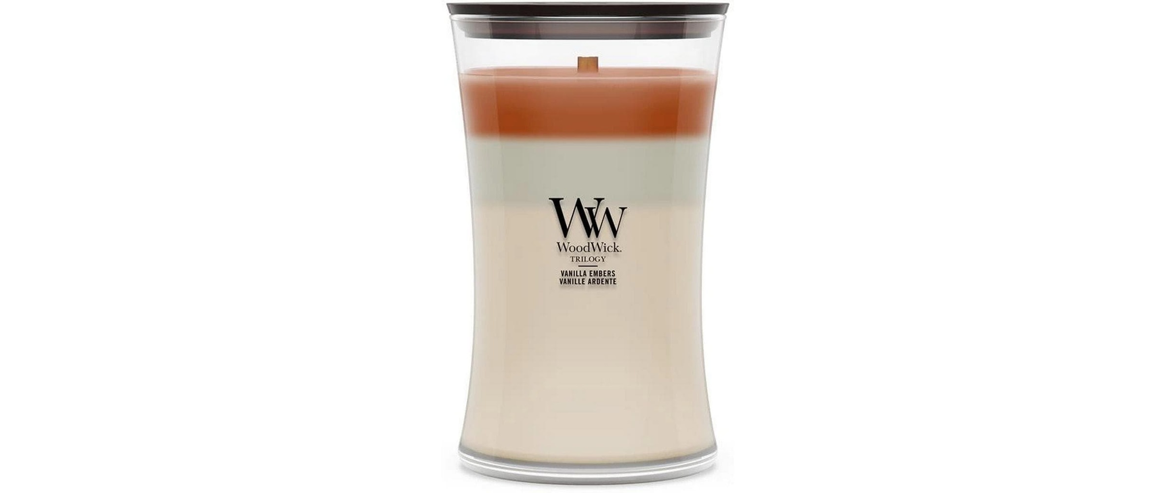 Image of Woodwick Duftkerze "Vanilla Embers Trilogy Large Jar"
