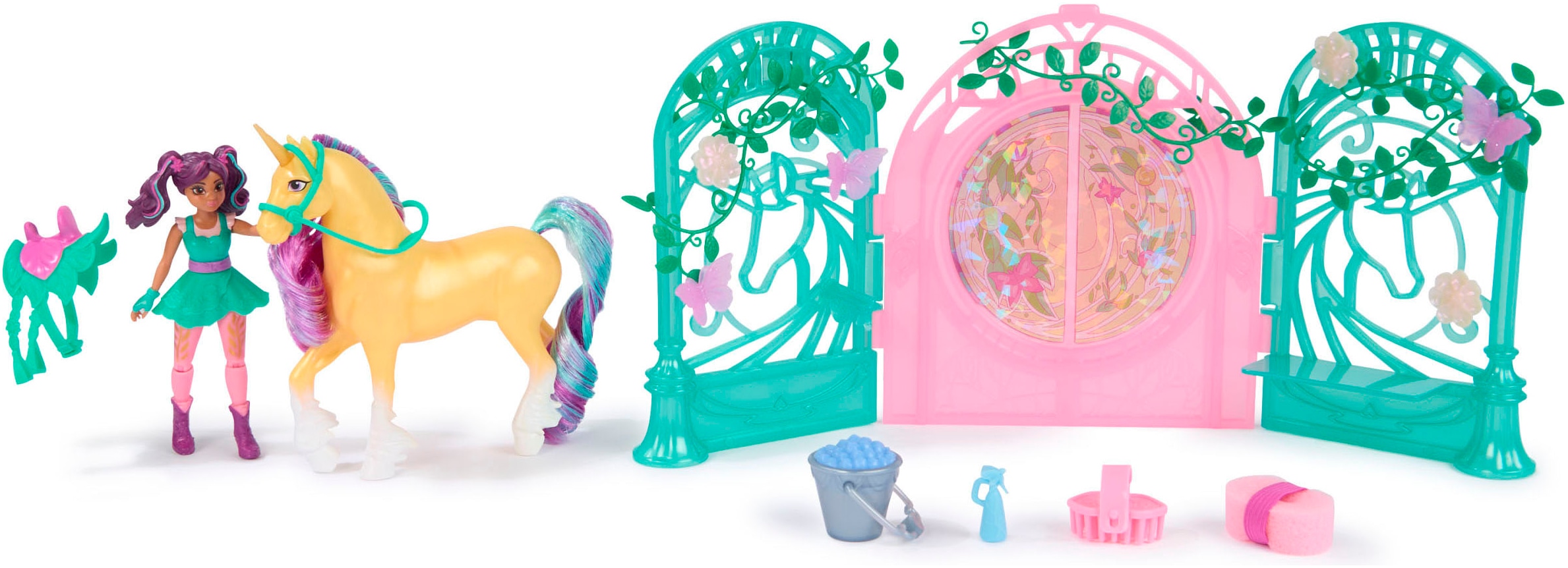 Spin Master Anziehpuppe »Unicorn Academy - Stall Spielset - Ava & Leaf«