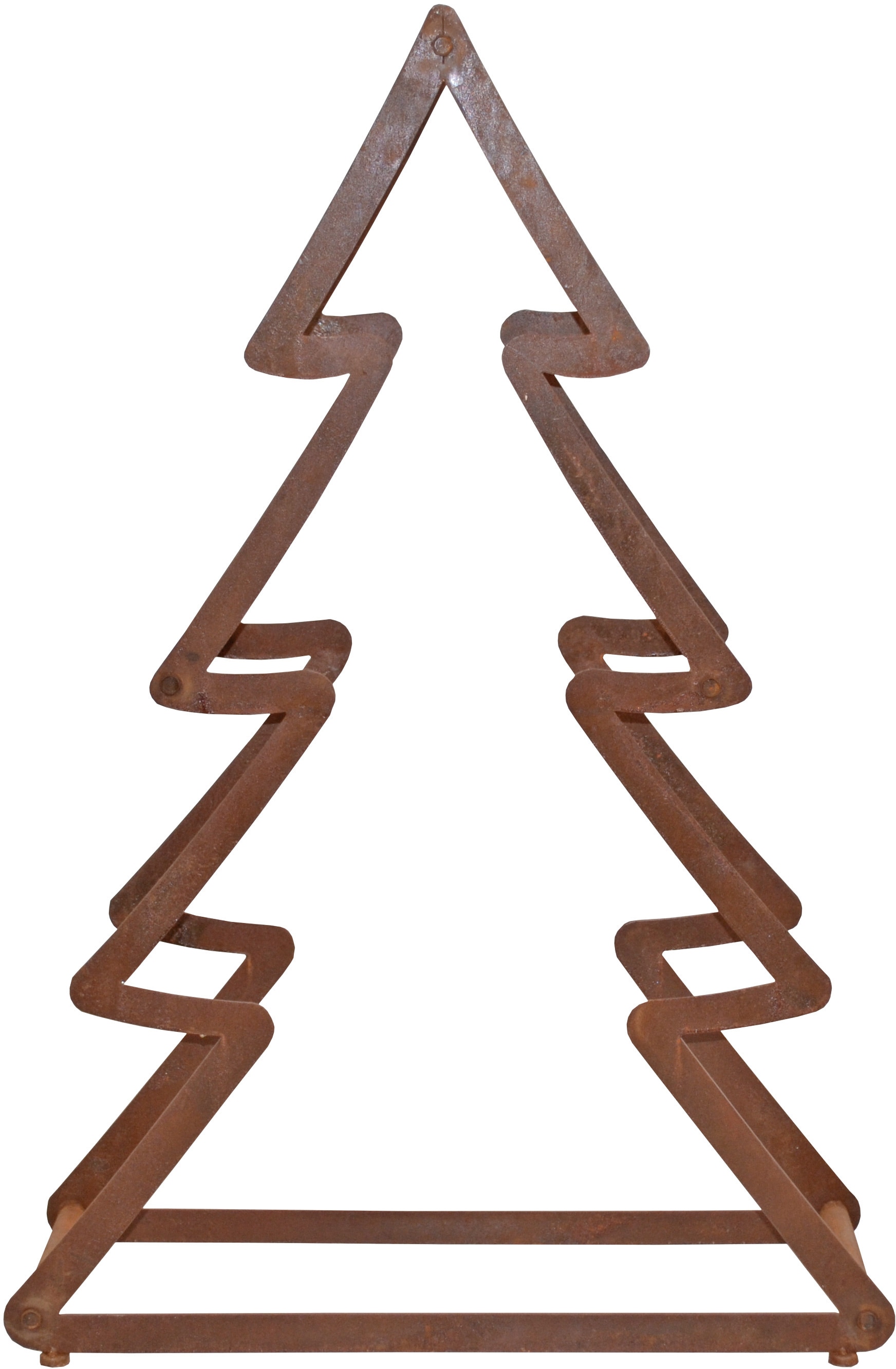 Image of HOFMANN LIVING AND MORE Dekobaum "Weihnachtsbaum, Weihnachtsdeko aussen" aus Metall, mit rostiger Oberfläche, Höhe ca. 95 cm