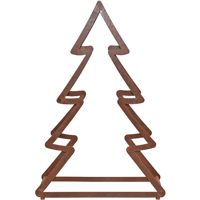 HOFMANN LIVING AND MORE Dekobaum »Weihnachtsbaum, Weihnachtsdeko aussen«,  aus Metall, mit rostiger Oberfläche, Höhe ca. 95 cm kaufen