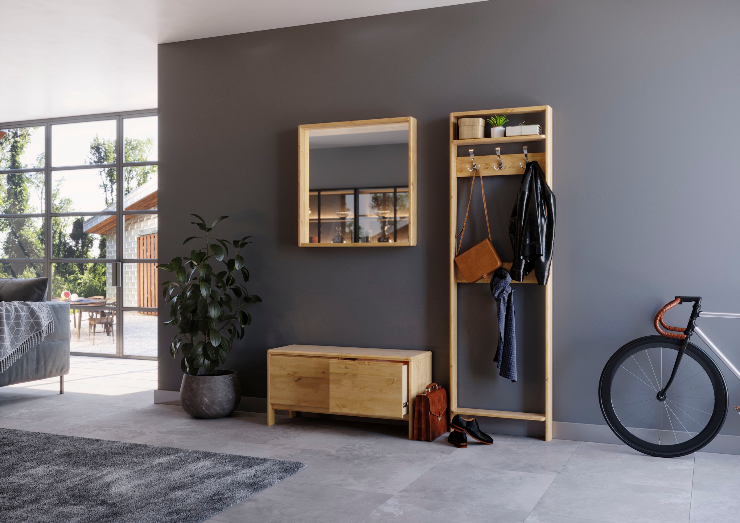 Image of Home affaire Garderoben-Set »Livana«, (Set, 2 St.), aus Massivholz bei Ackermann Versand Schweiz