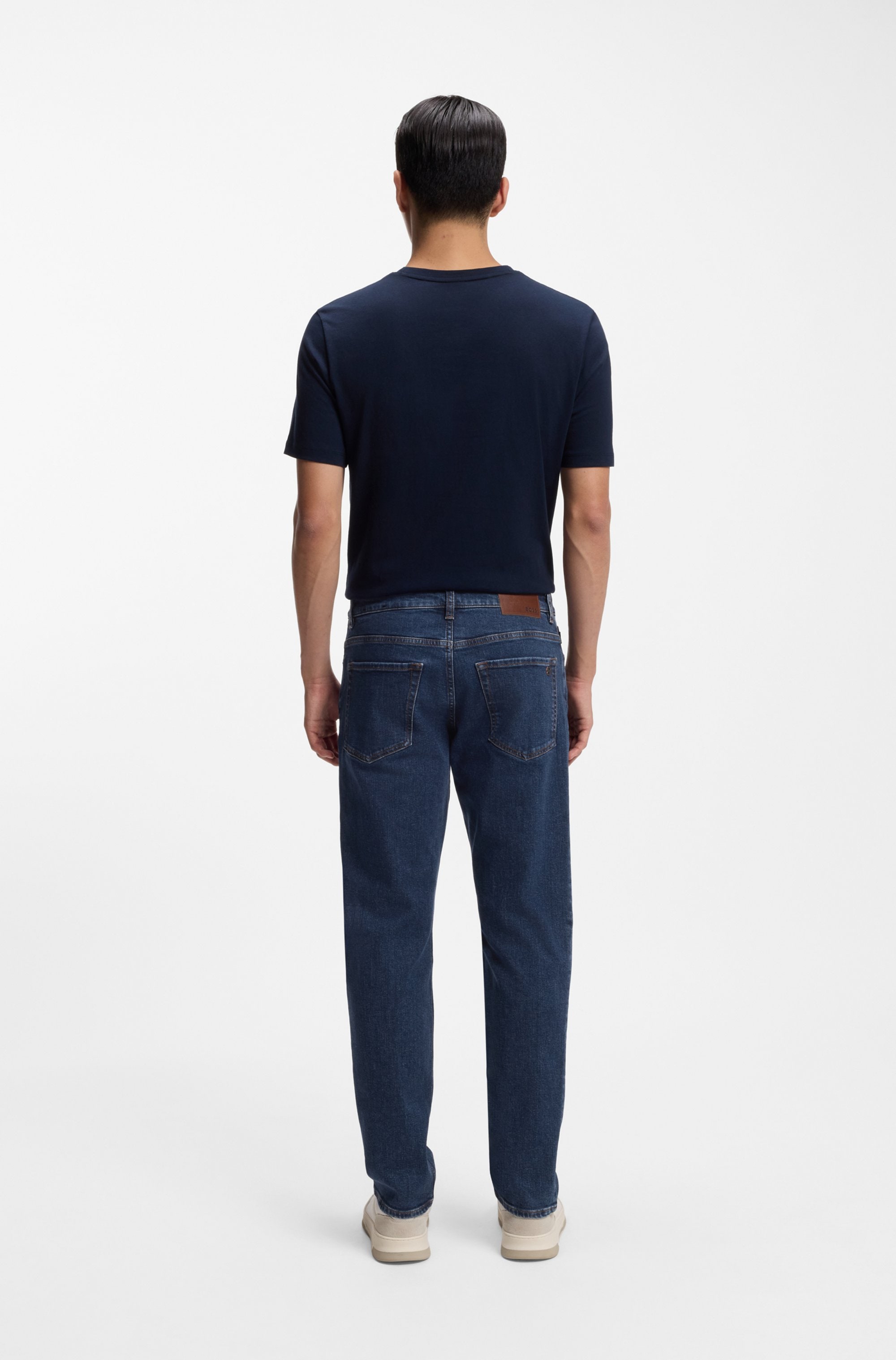 BOSS ORANGE Jeans coupe régulière »RE.MAINE BO« mit BOSS-Lederbadge, Regular Fit, stone washed