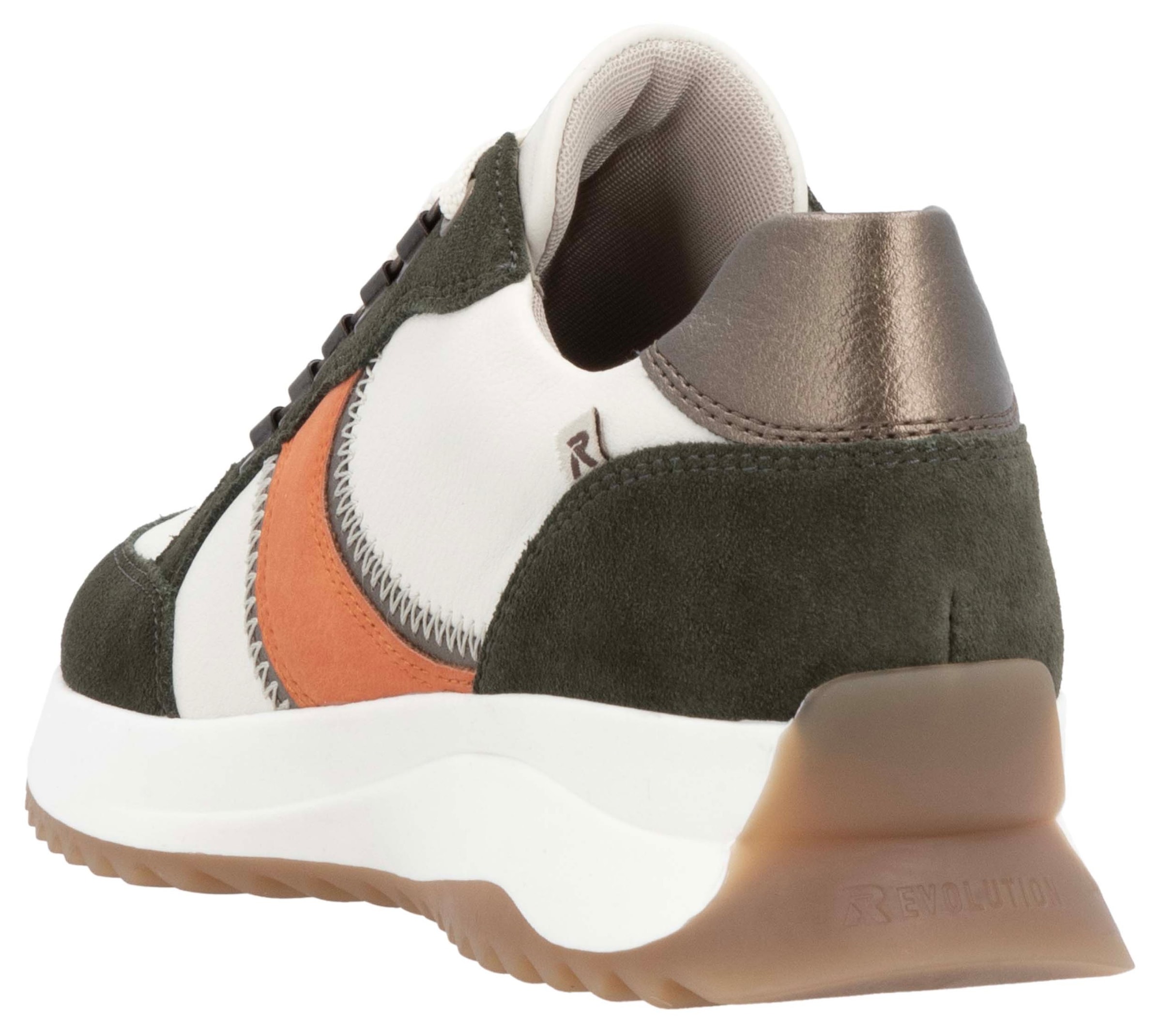 Rieker EVOLUTION Sneaker, Freizeitschuh, Halbschuh, Schnürschuh mit modischen Kontrastbesätzen