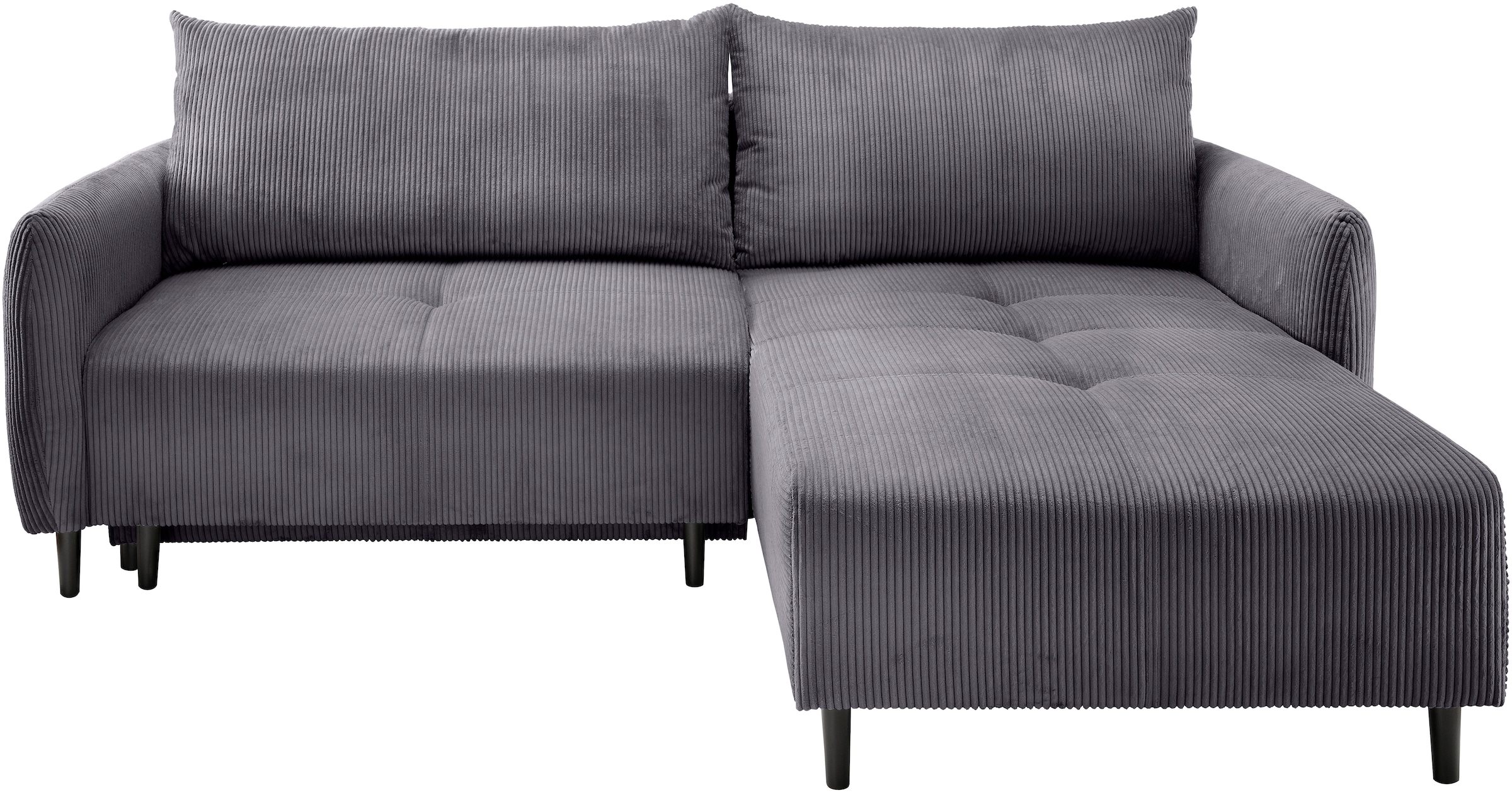 INOSIGN Ecksofa »Mara, L-Form, aktueller Cord Bezug und tolle Farben, schmale Armlehnen«, whlw. mit Bettfunktion,Recamiere links/rechts montierbar, Breite 238cm