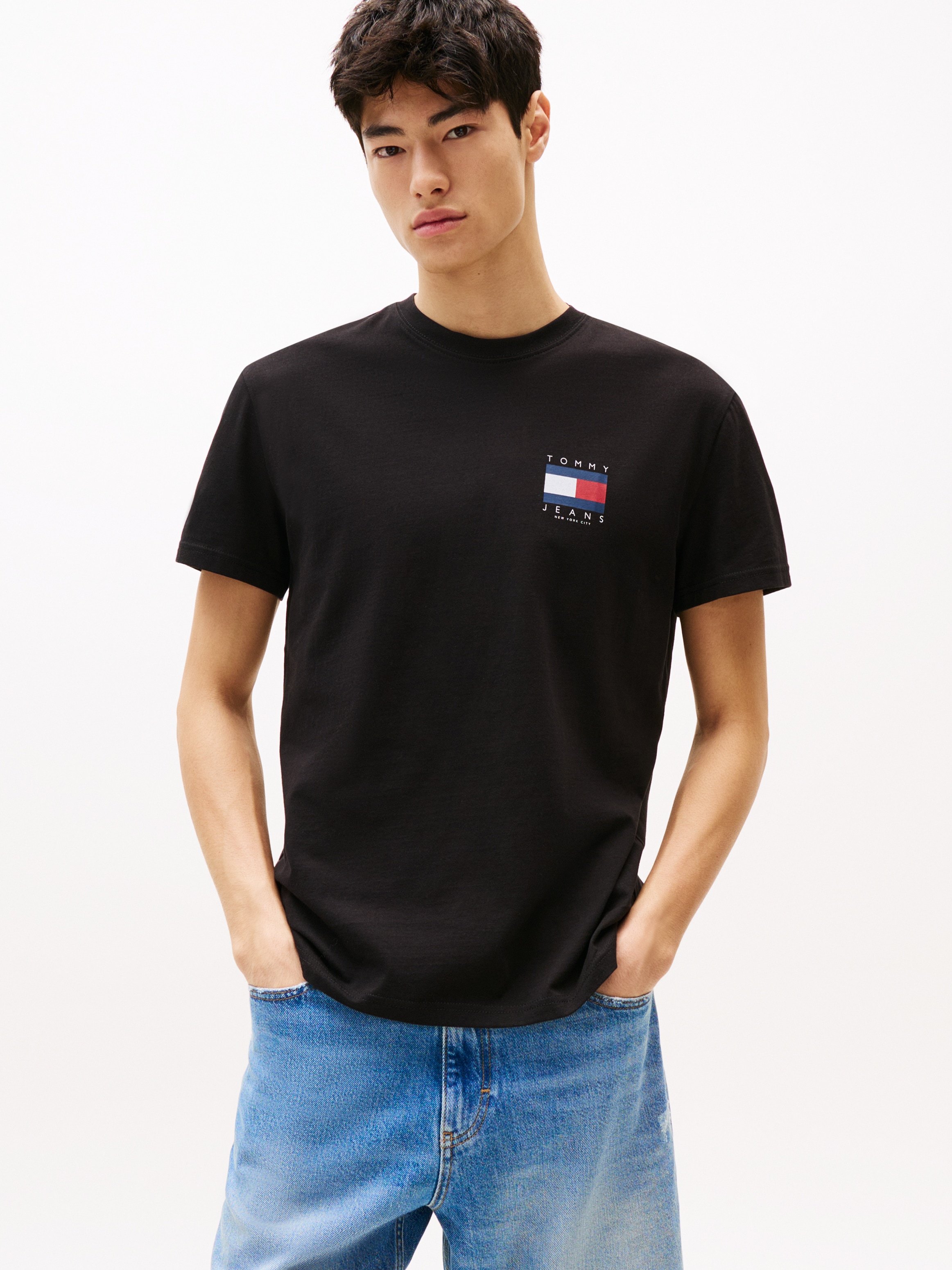 Image of Tommy Jeans T-Shirt "TJM REG FLAG GRAPH BCKPRNT T EXT" Mit Rundhalsausschnitt