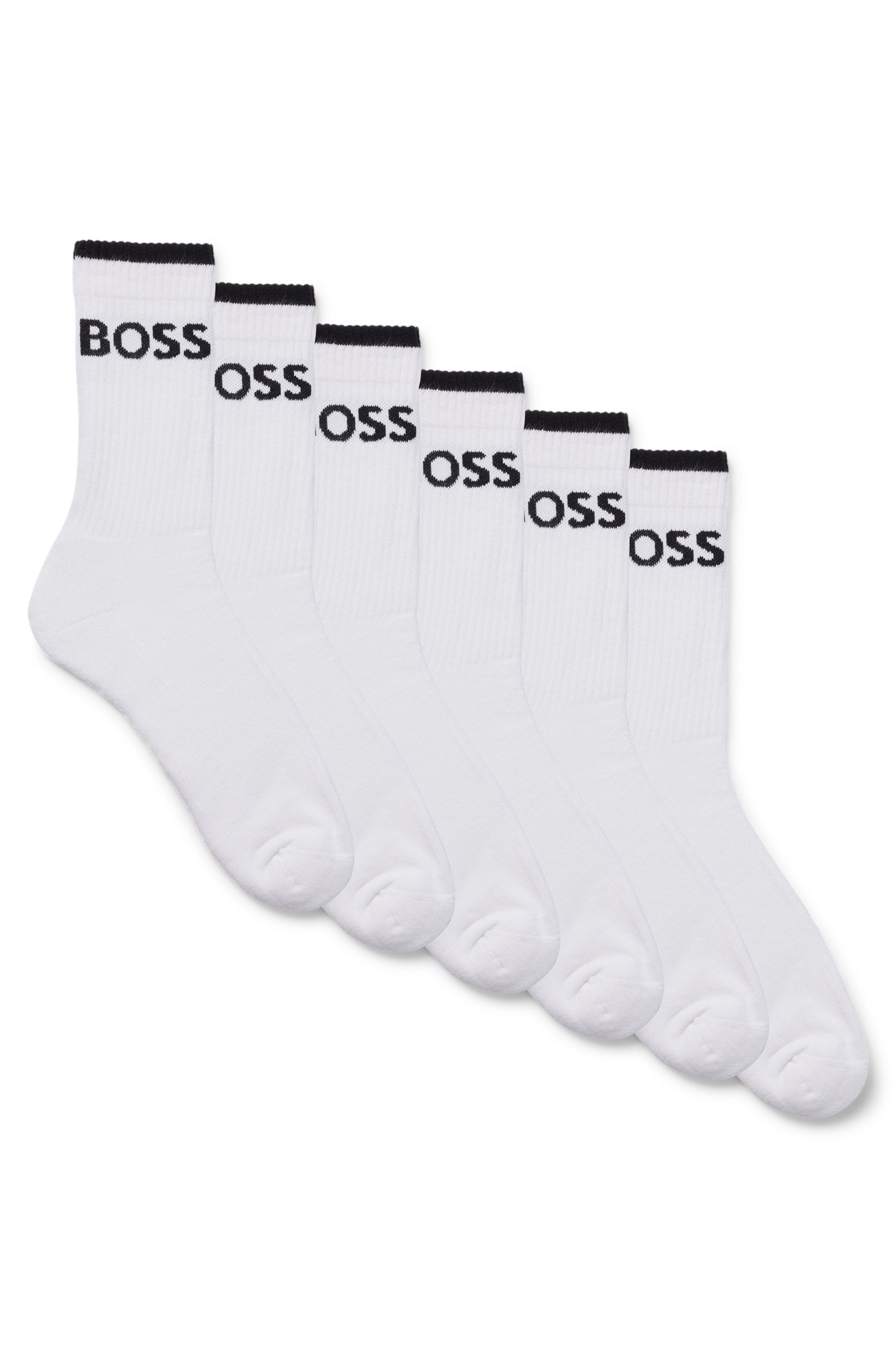 BOSS Businesssocken »6P QS Stripe CC«, (Packung, 6 Paar, 6er), mit BOSS Schriftzug